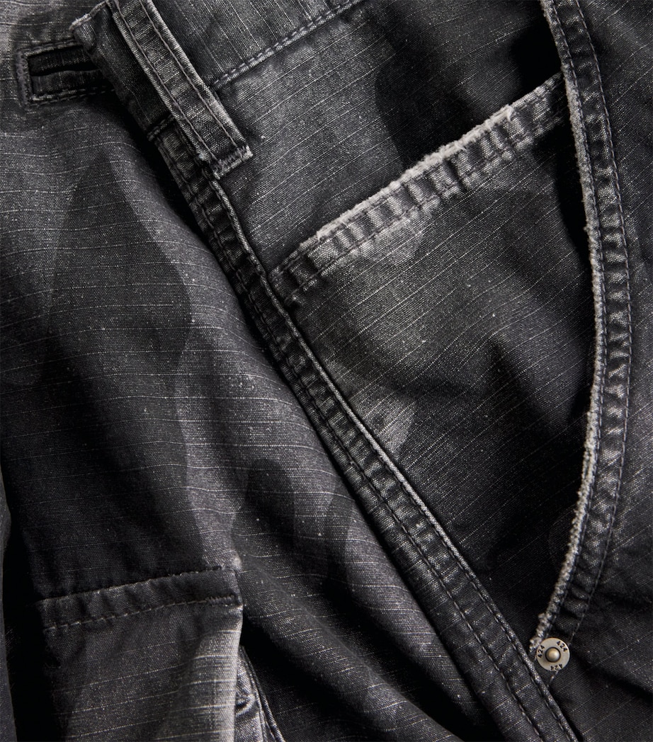 Cotton Ripstop Camouflage Print Cargo Trousers BLACKCAMO Image 5