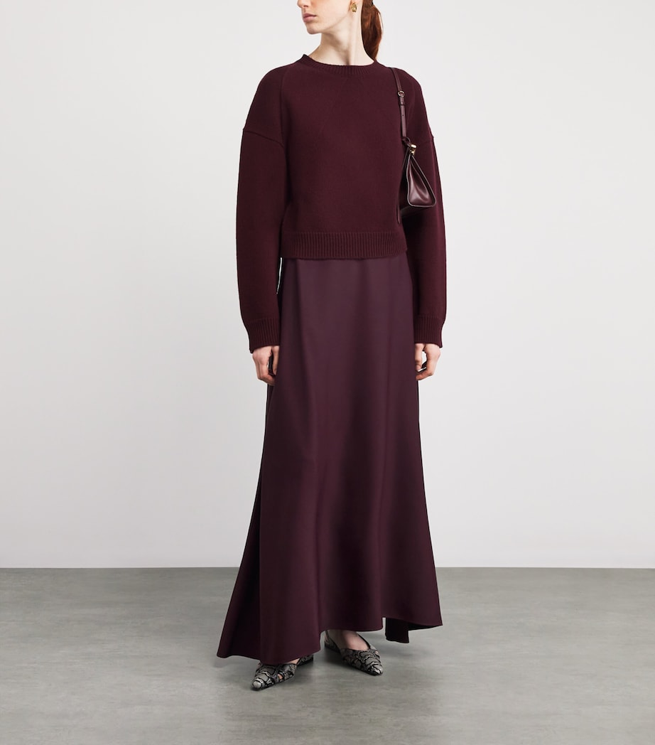 FFORME Womens Carina Maxi Skirt Oxblood Red Image 2