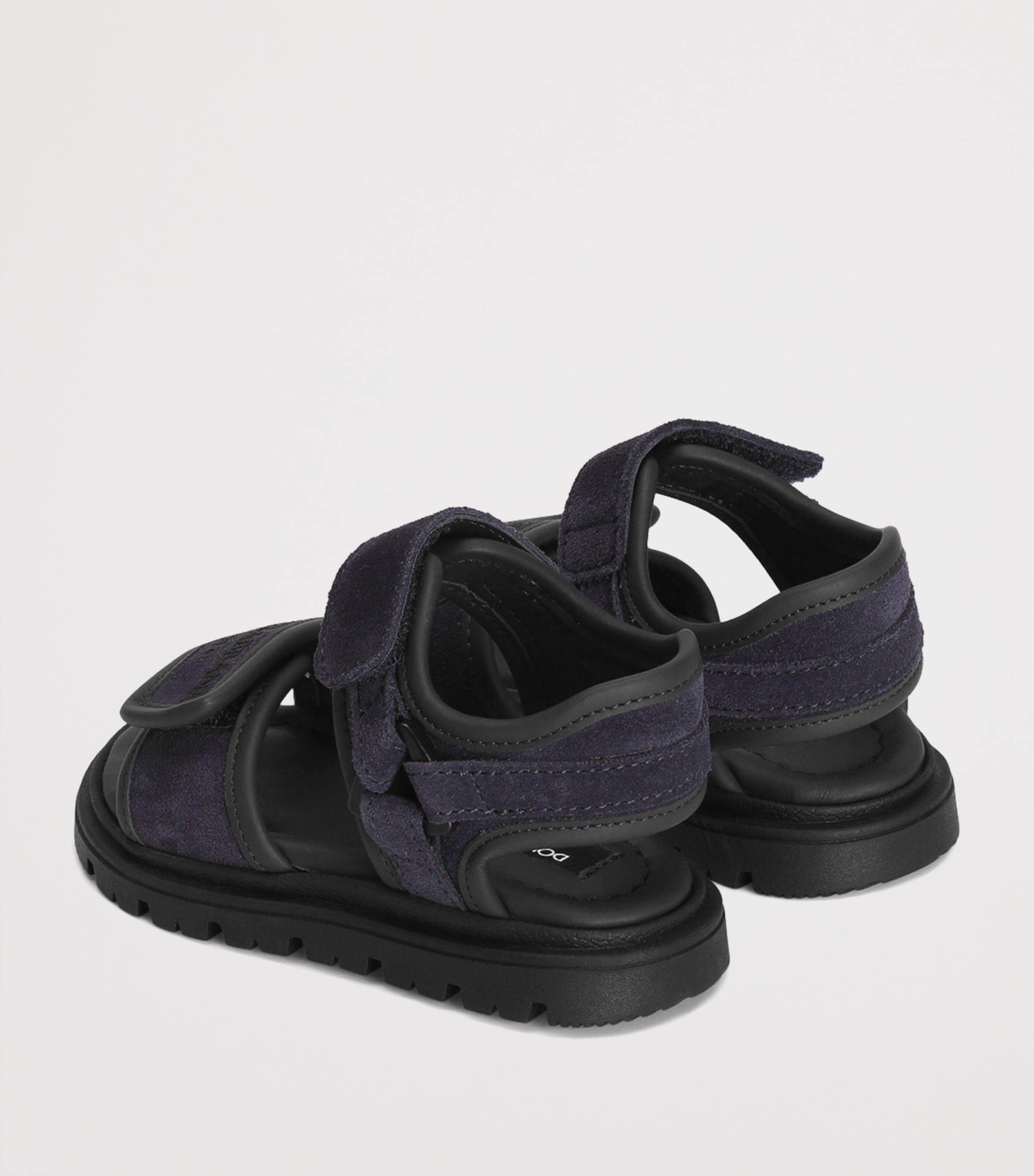 Leather Logo-Strap Sandals 89853-BLUE/BLACK Image 4