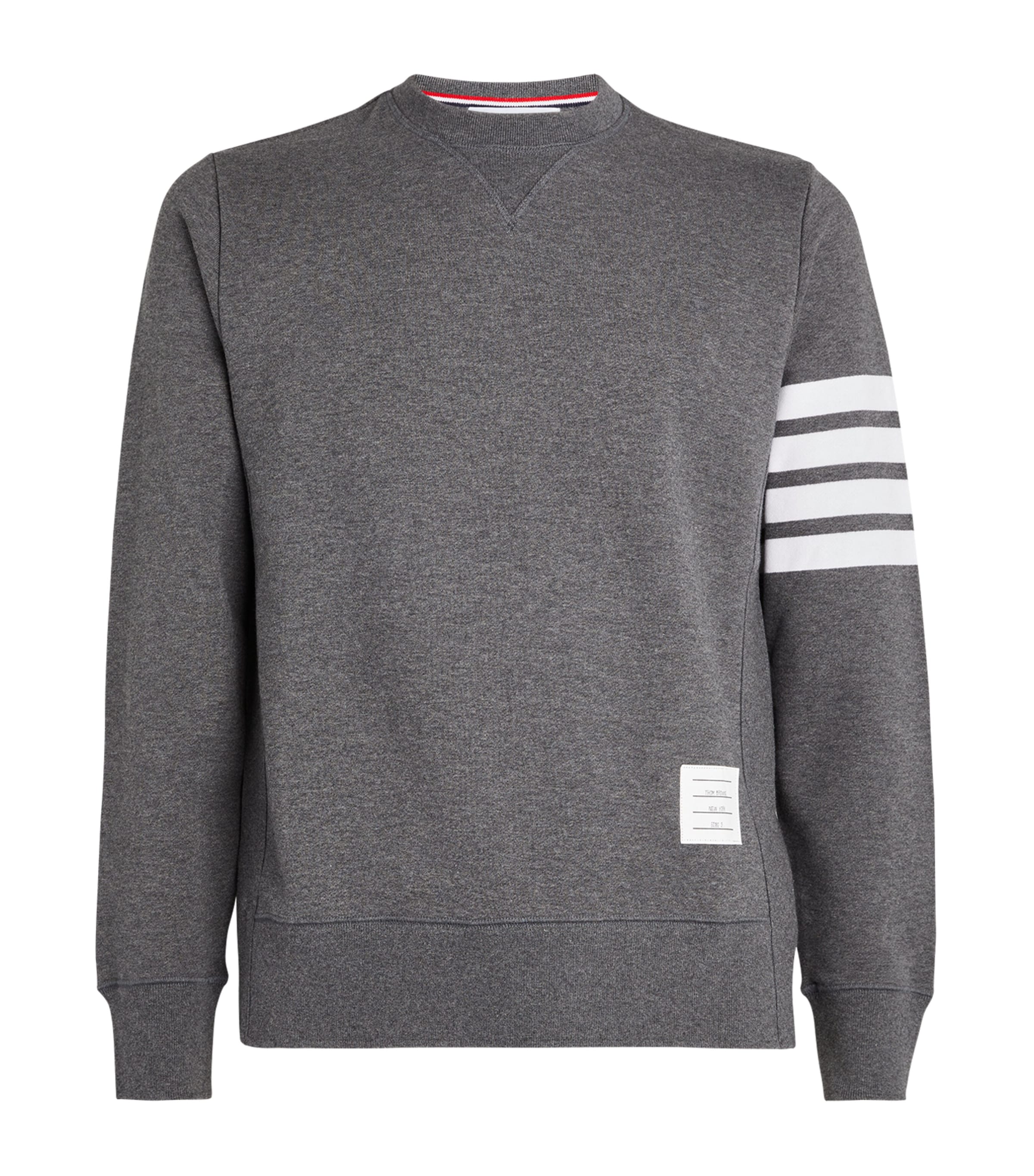 Shop Thom Browne Four-stripe Sweatshirt In Grey