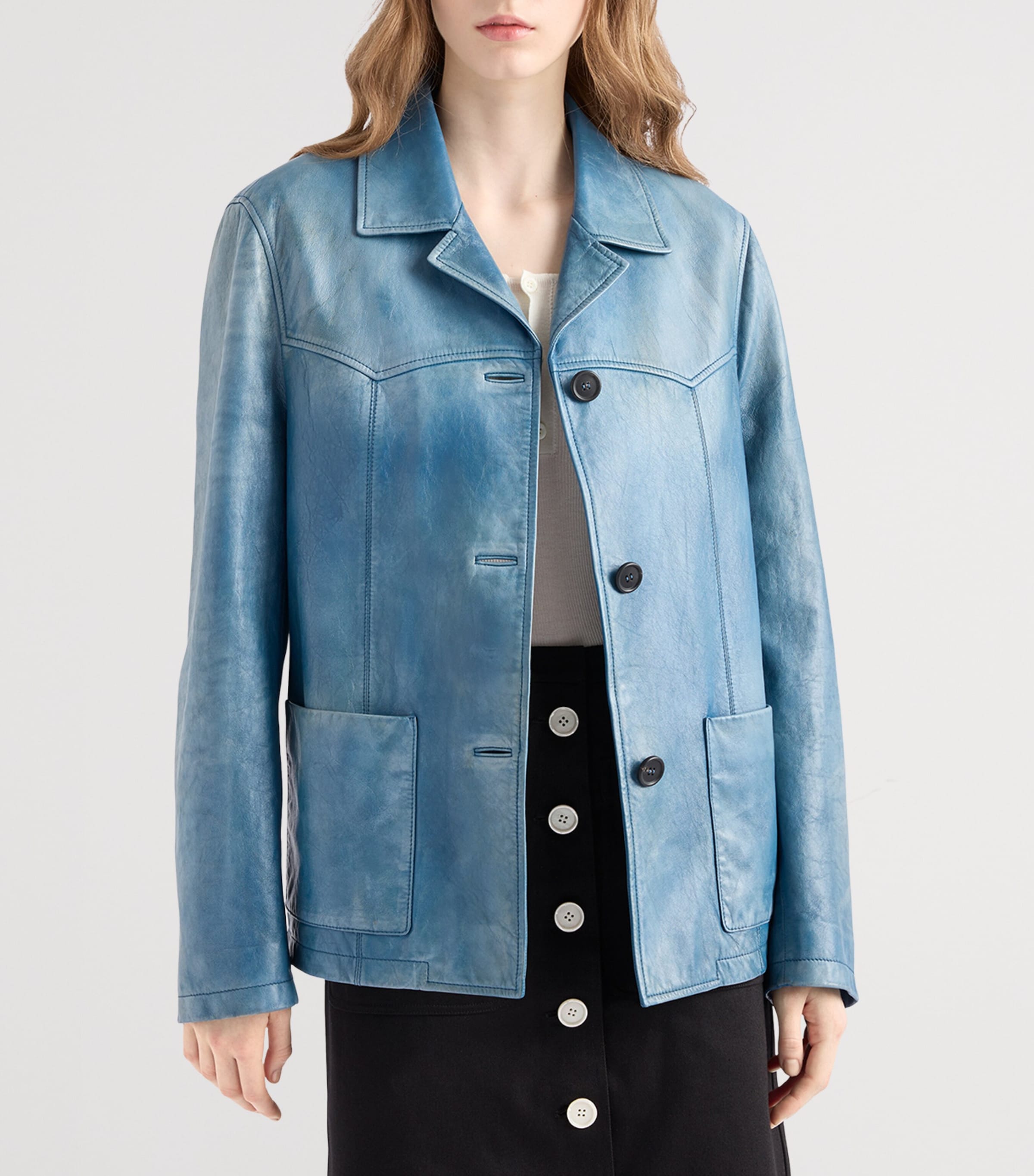 Prada Womens Nappa Leather Jacket Image 4