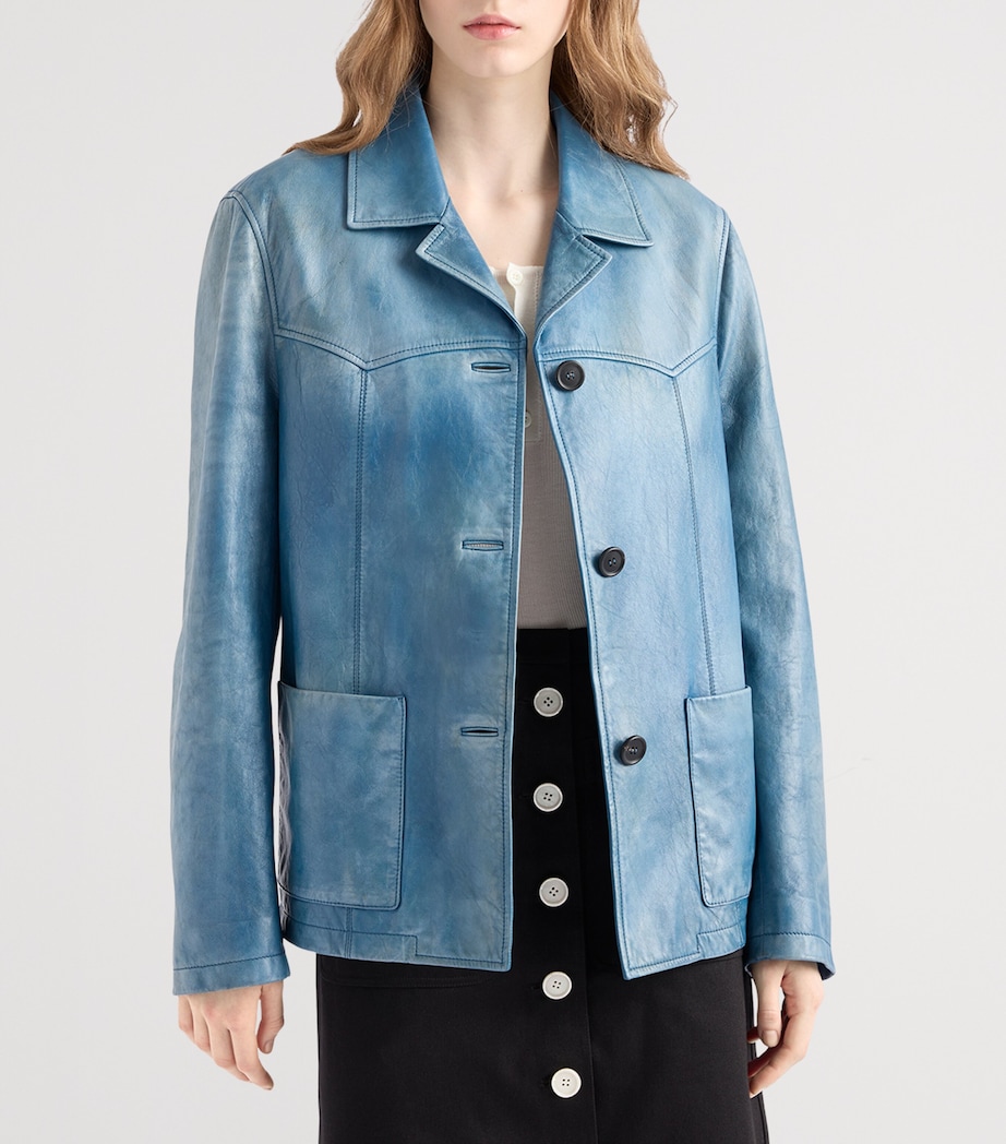 Prada Womens Nappa Leather Jacket Image 4