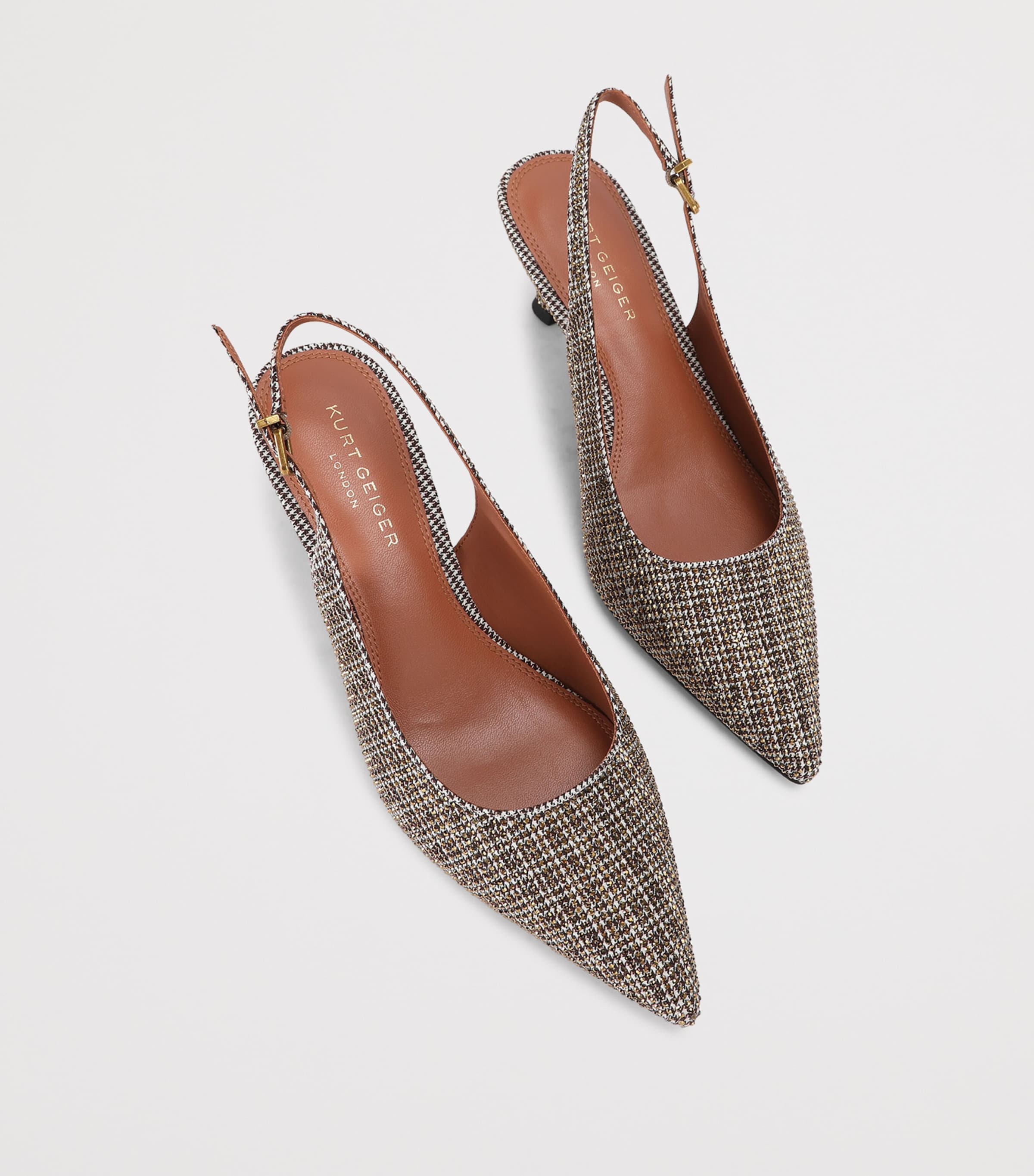 Kurt Geiger London Stepney Slingback Pumps Beige Image 4
