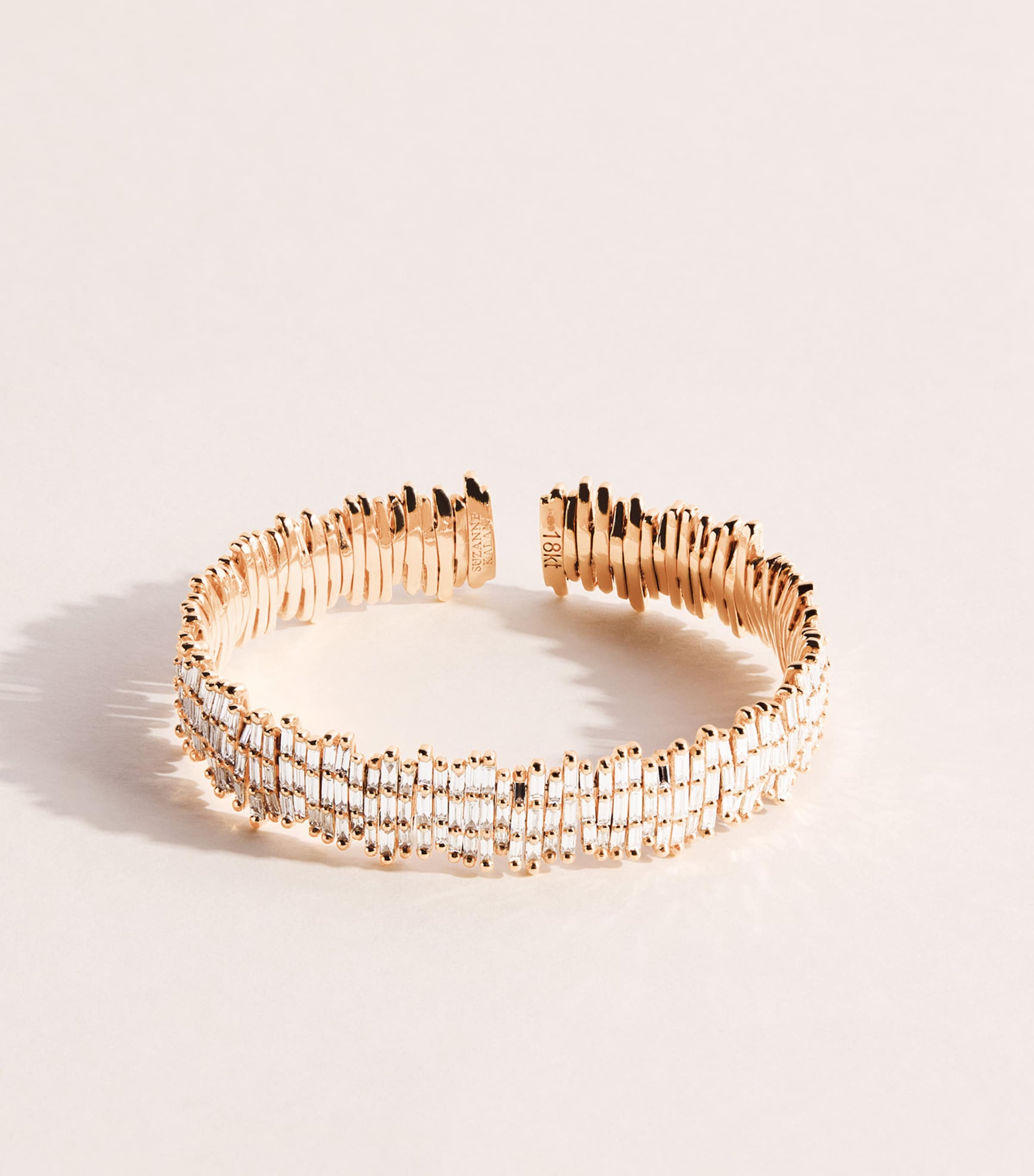 Suzanne Kalan Rose Gold and Diamond Classic Three-Row Cuff Rg/wd Image 1