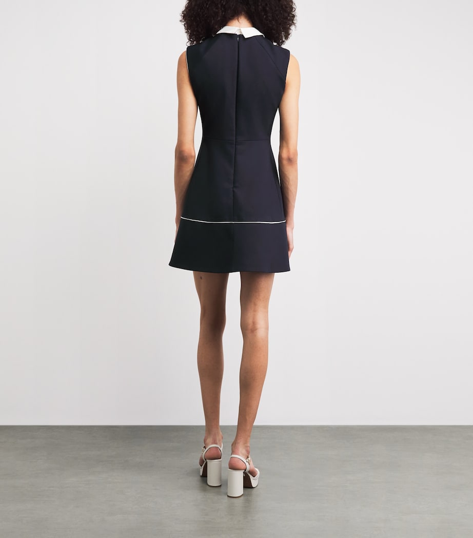 Maje Womens Embellished Collar Mini Dress Navy Image 4