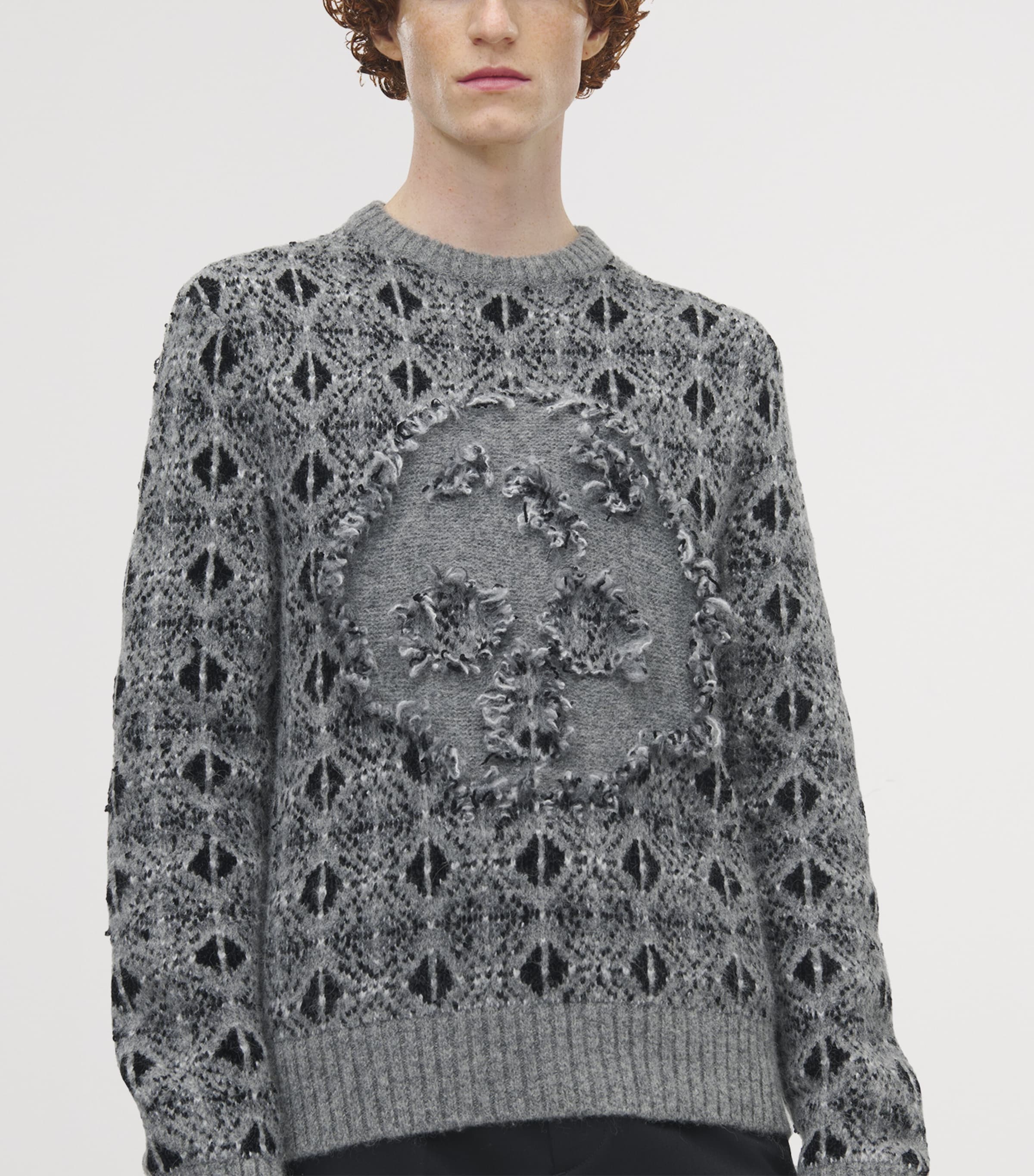 Distressed Skull Fair Isle Sweater 1363 Image 6