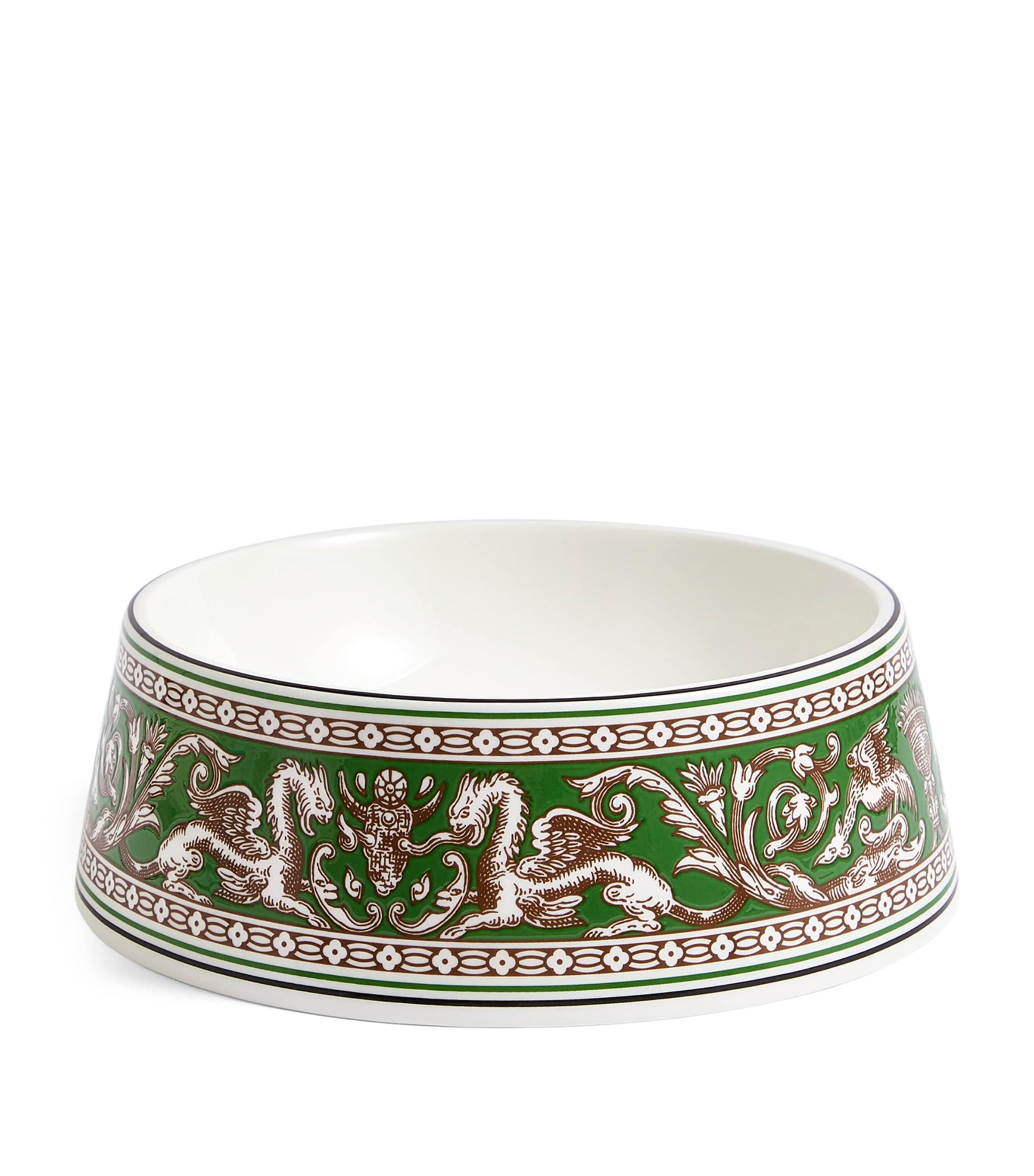 Wedgwood Bone China Florentine Pet Bowl In Green