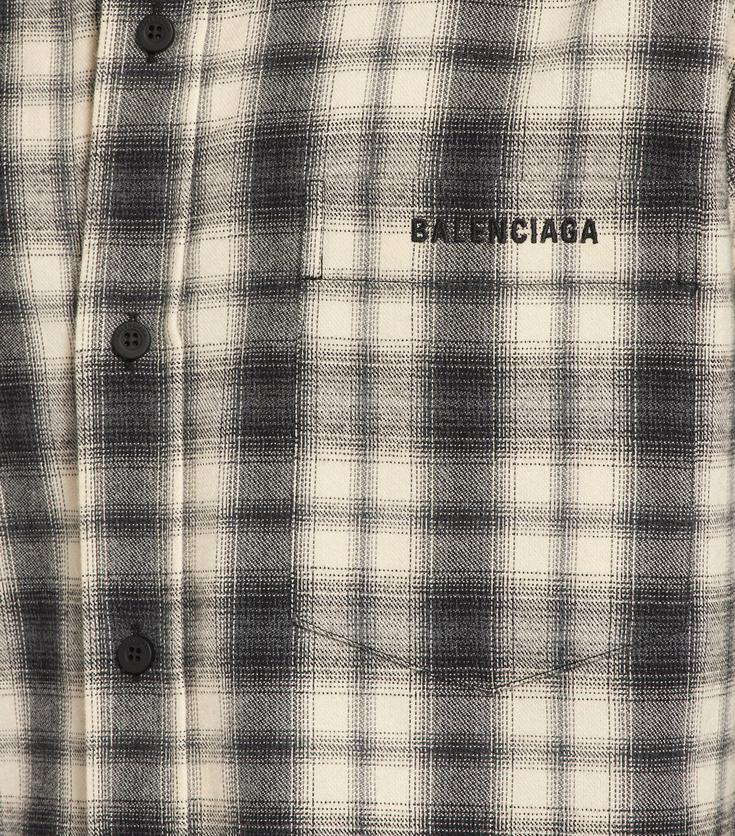 Balenciaga Mens Cotton Plaid Shirt Image 6
