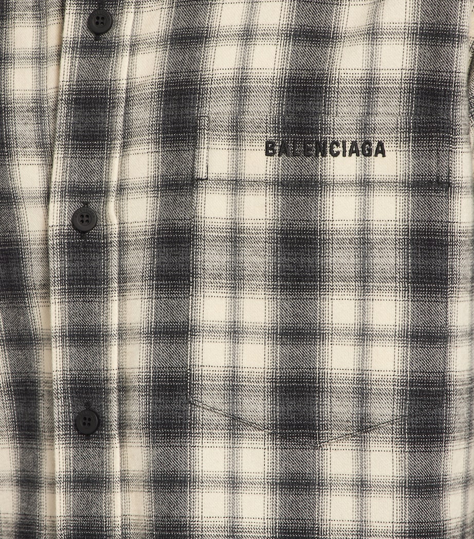 Balenciaga Mens Cotton Plaid Shirt Image 6