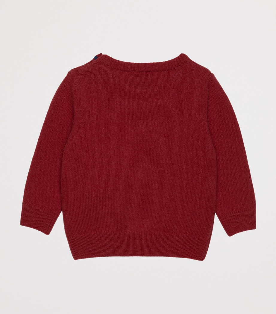 Wool-Blend Timothy Teddy Sweater (3-24 Months) RED Image 2