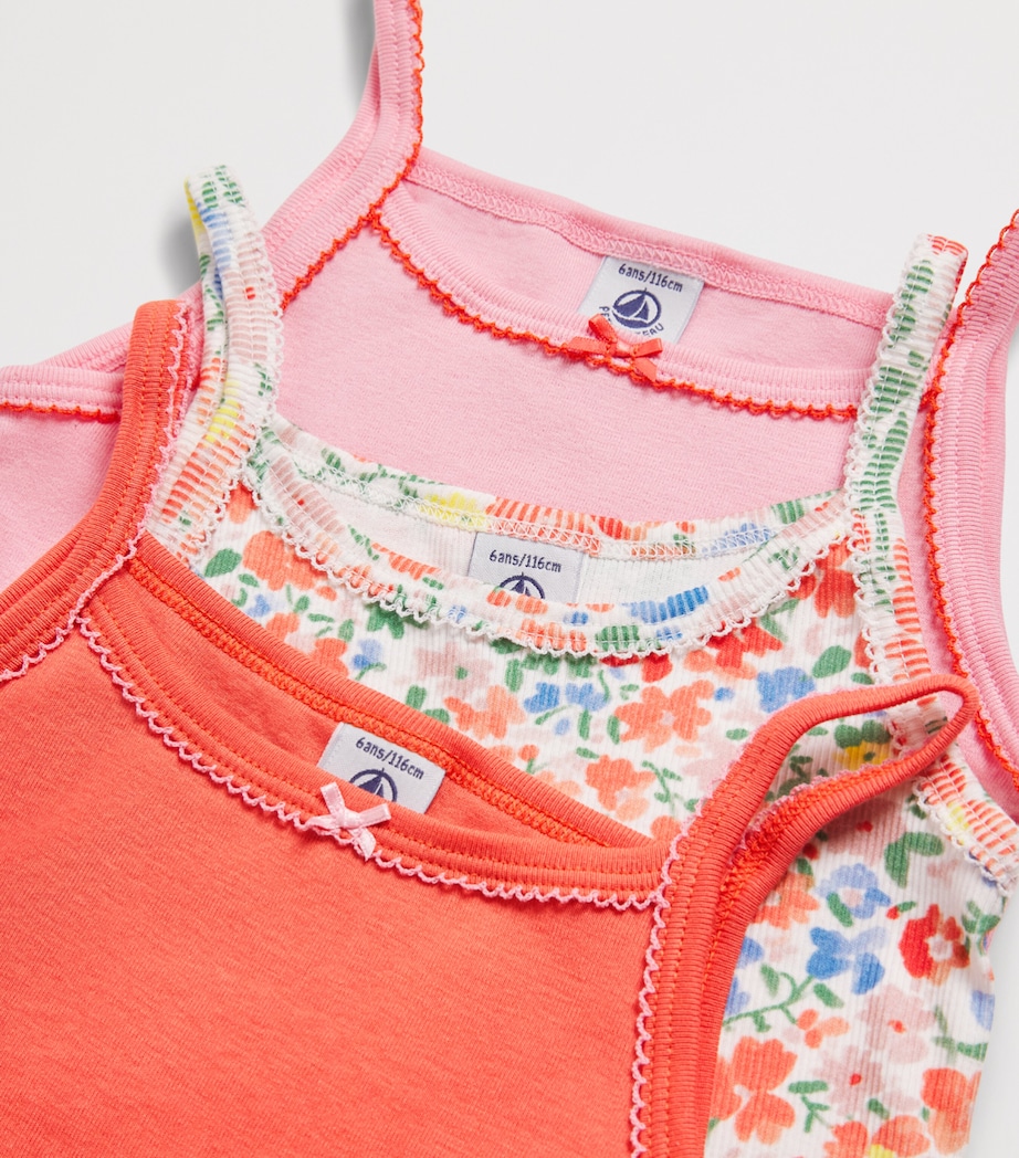 Petit Bateau Set of 3 Cotton Cami Tops (4-12 Years) Image 3