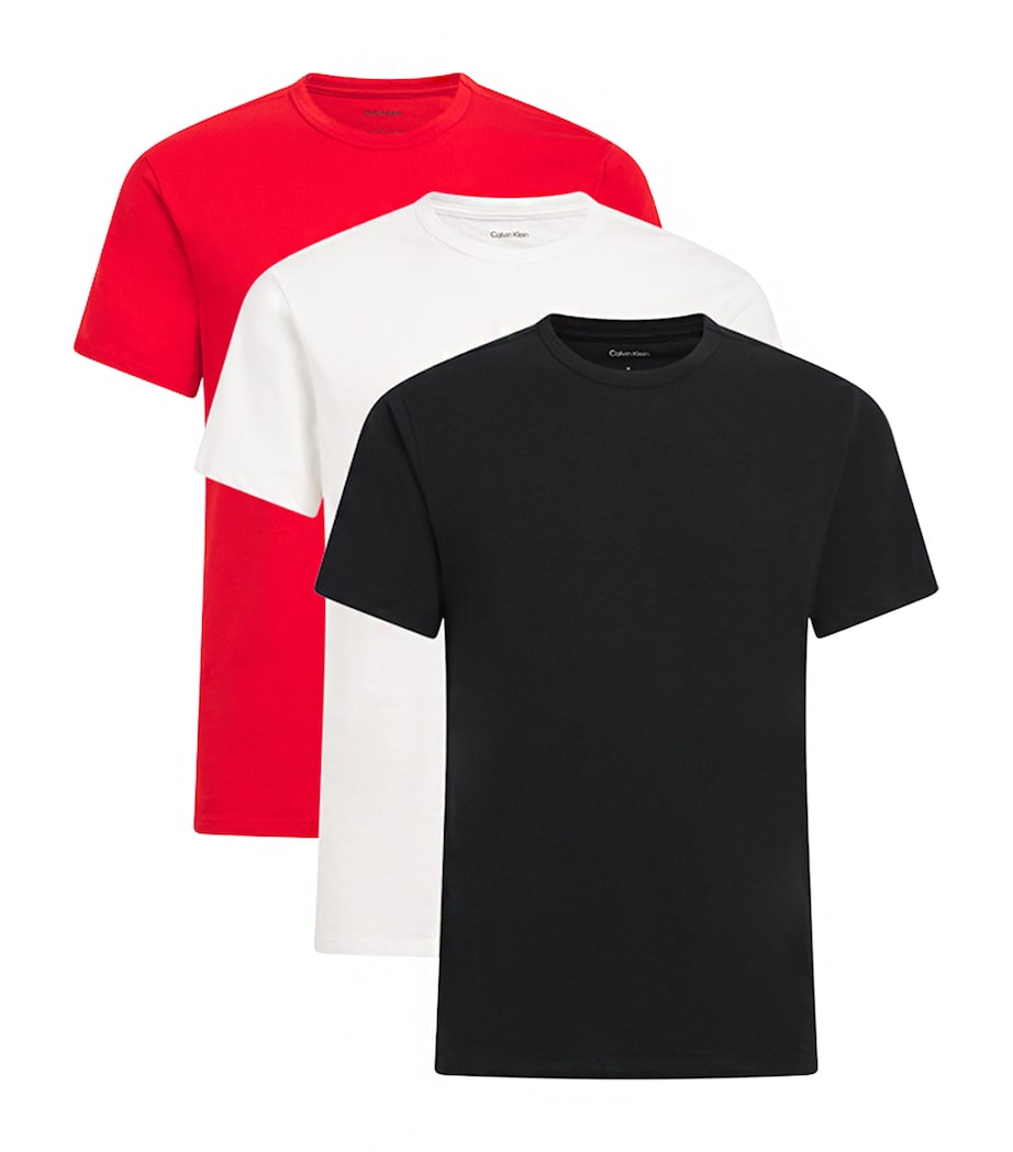 Stretch-Cotton Slim T-Shirt (Pack of 3) 0JMBLACK/ADRENALINE Image 1