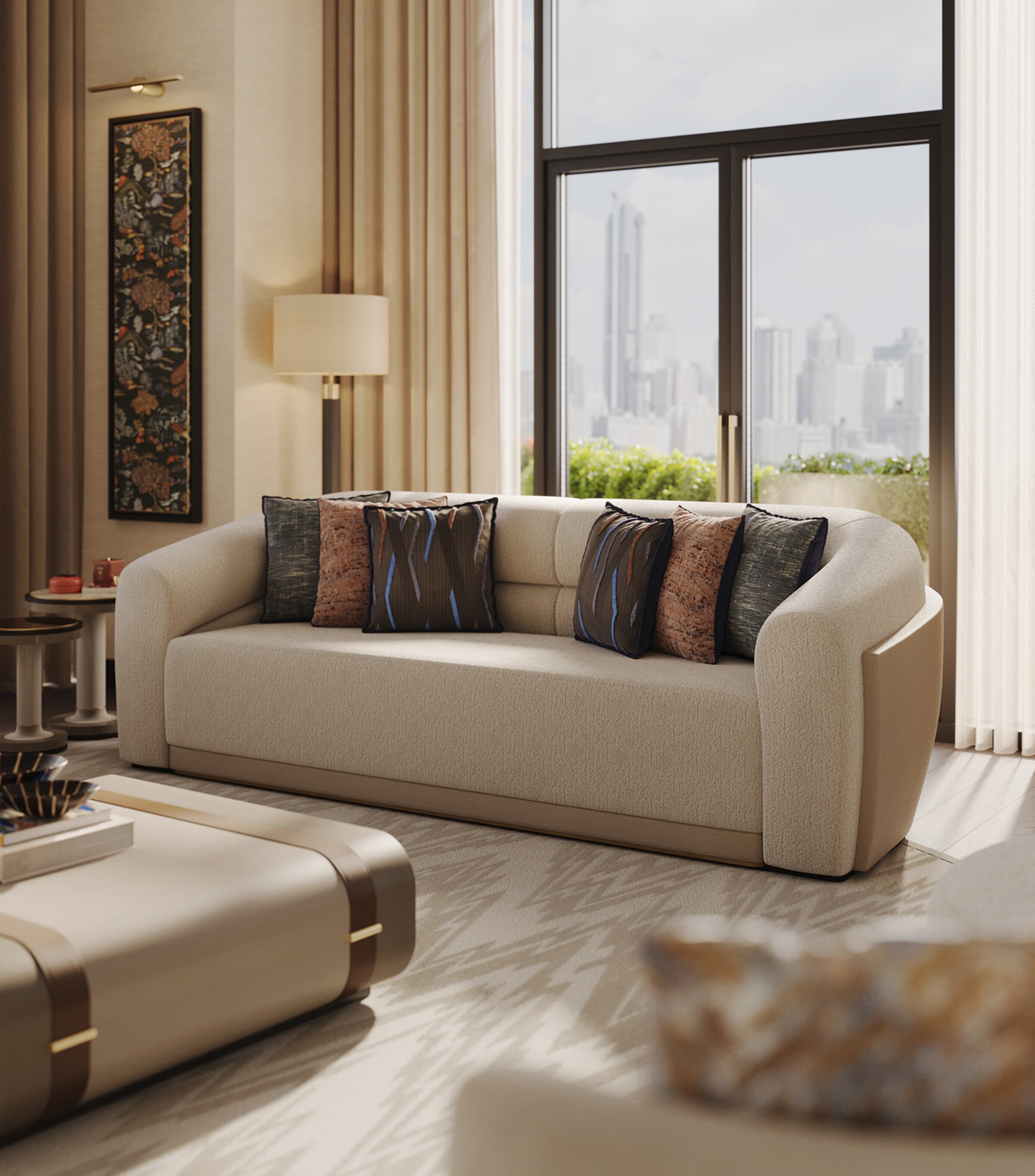 Frato Zermatt 2-Seater Sofa Bege Image 2