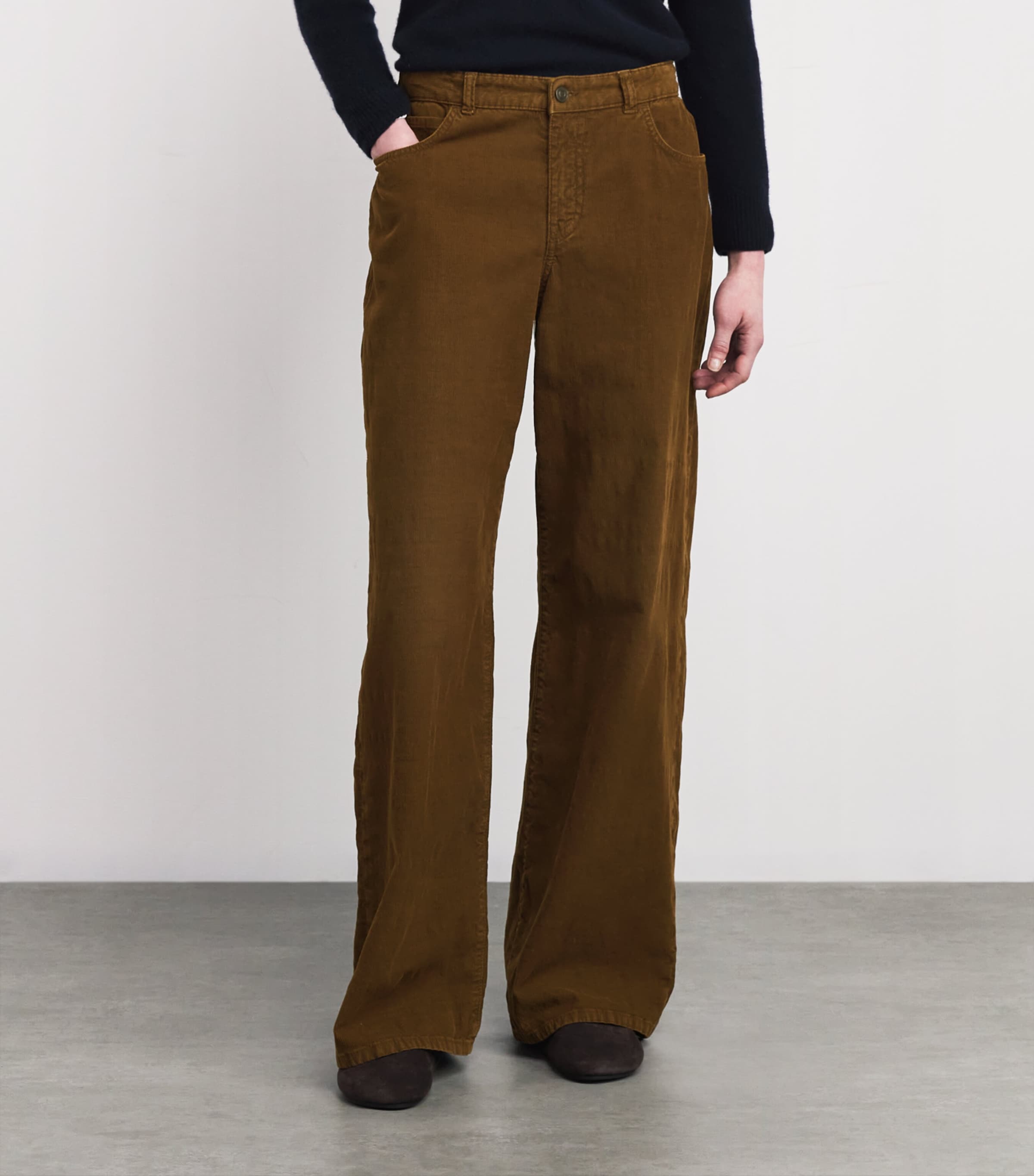 The Row Womens Eglitta Stretch-Cotton Jeans Cinnamon Image 3
