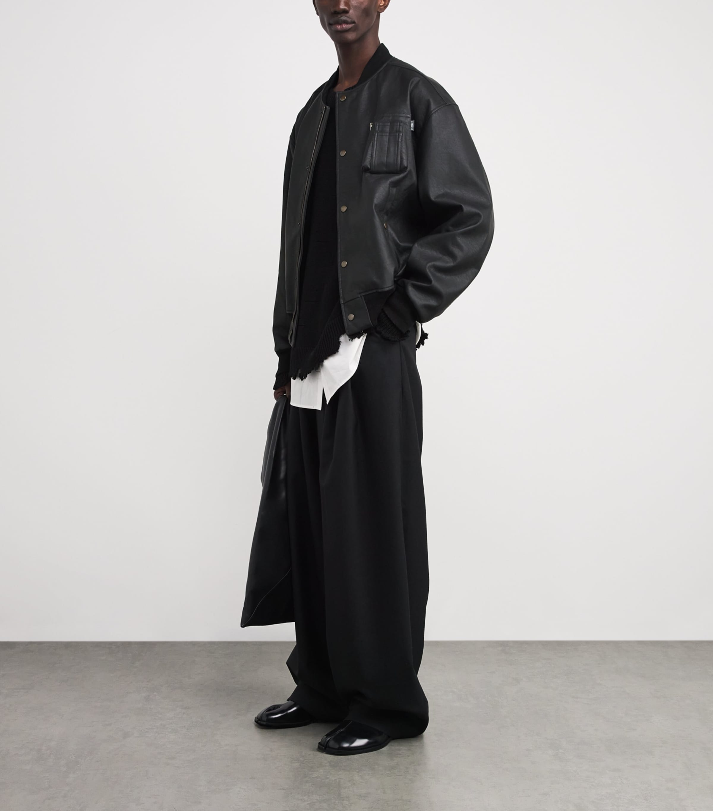 Faux Leather Varsity Jacket 900 Image 2