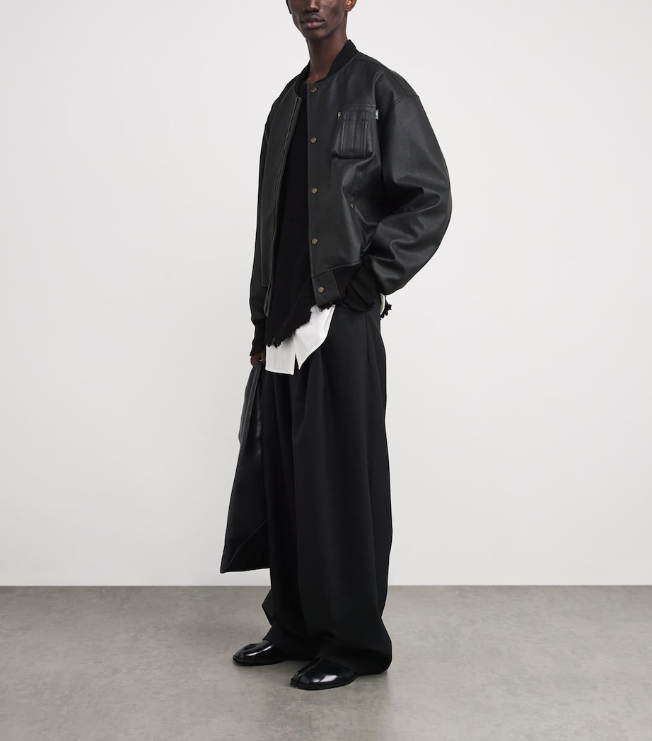 Faux Leather Varsity Jacket 900 Image 2