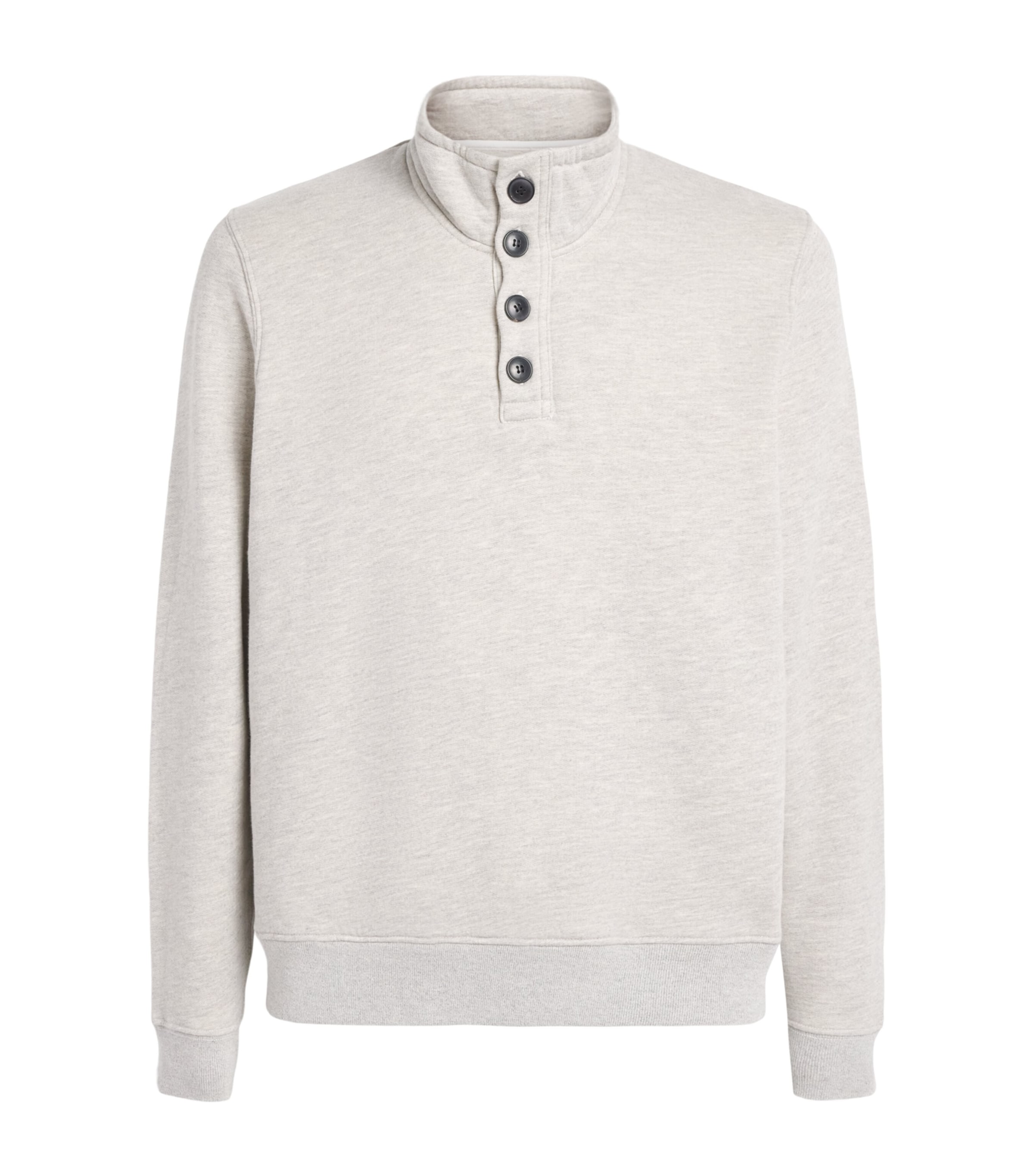 Citizens of Humanity Mens Half-Button Sweatshirt Heather Grey Image 1