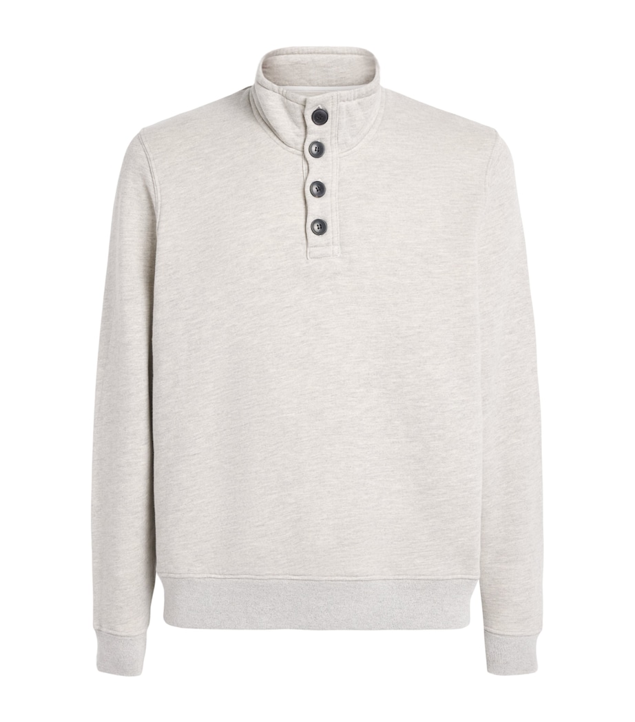 Citizens of Humanity Mens Half-Button Sweatshirt Heather Grey Image 1