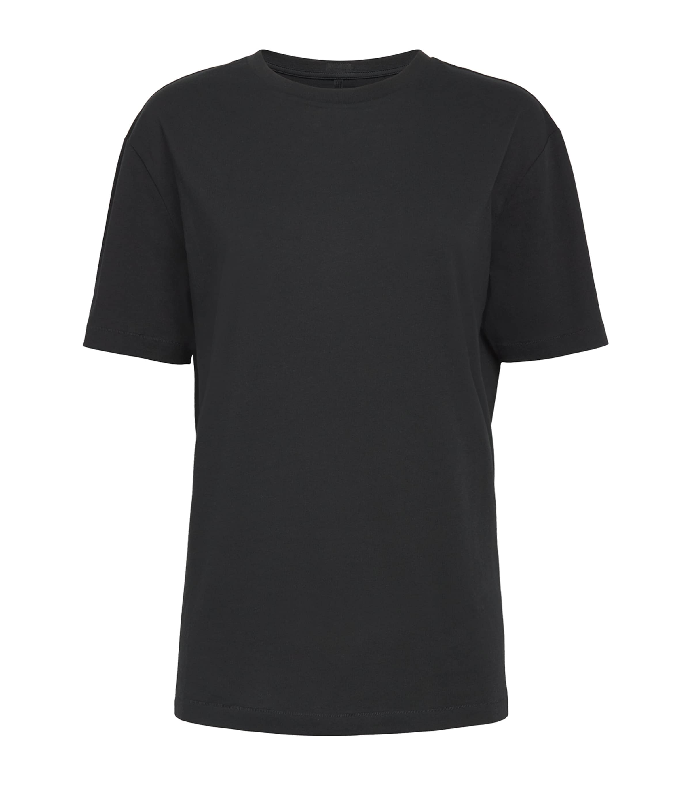 Shop Skims Cotton-blend Oversized T-shirt In Black