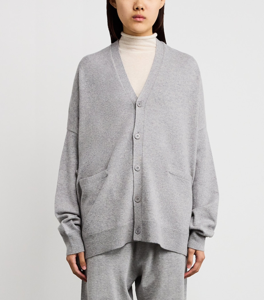 Cashmere-Blend No.24 Tokio Oversized Cardigan GREY Image 3