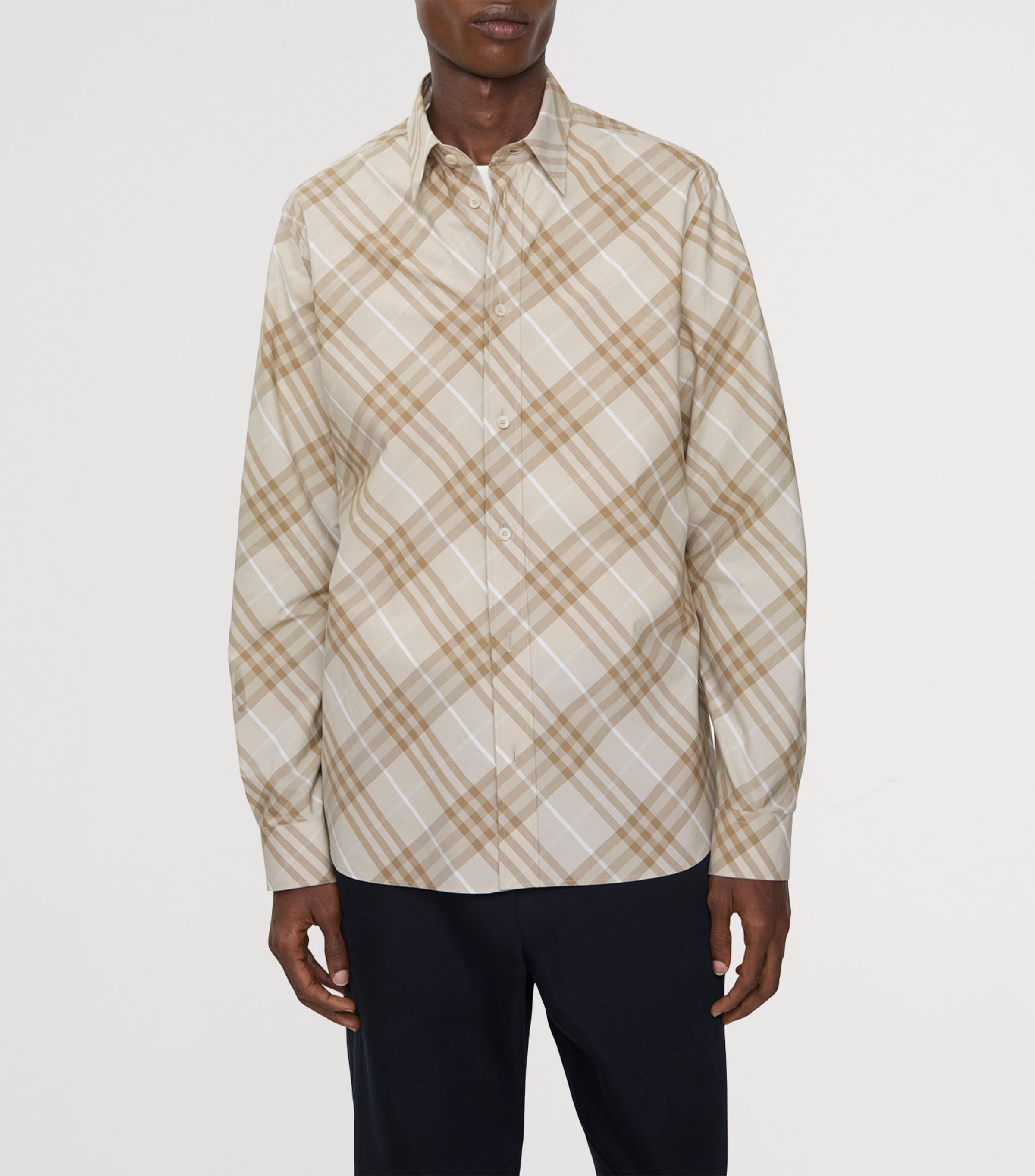 Cotton Check Shirt STONE GREY IP CHECK Image 2