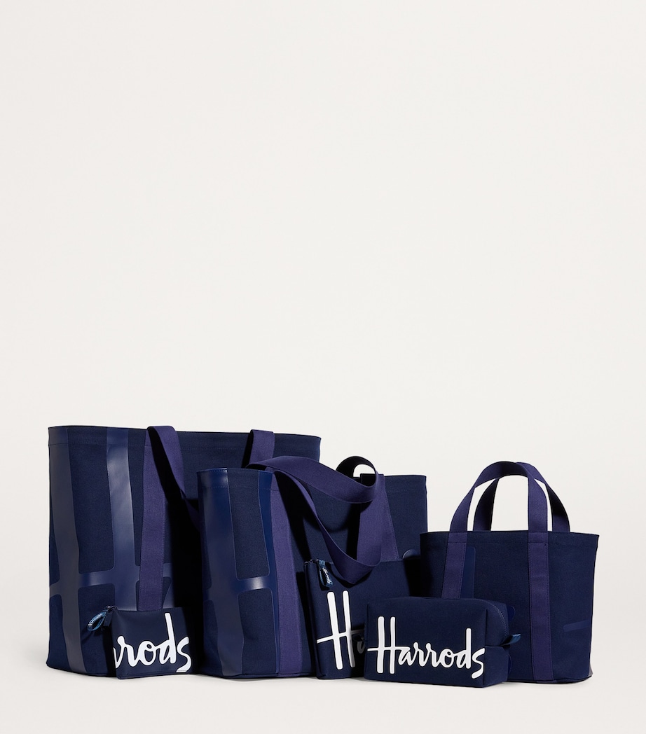 Medium Cotton Logo Tote Bag NAVY Image 6
