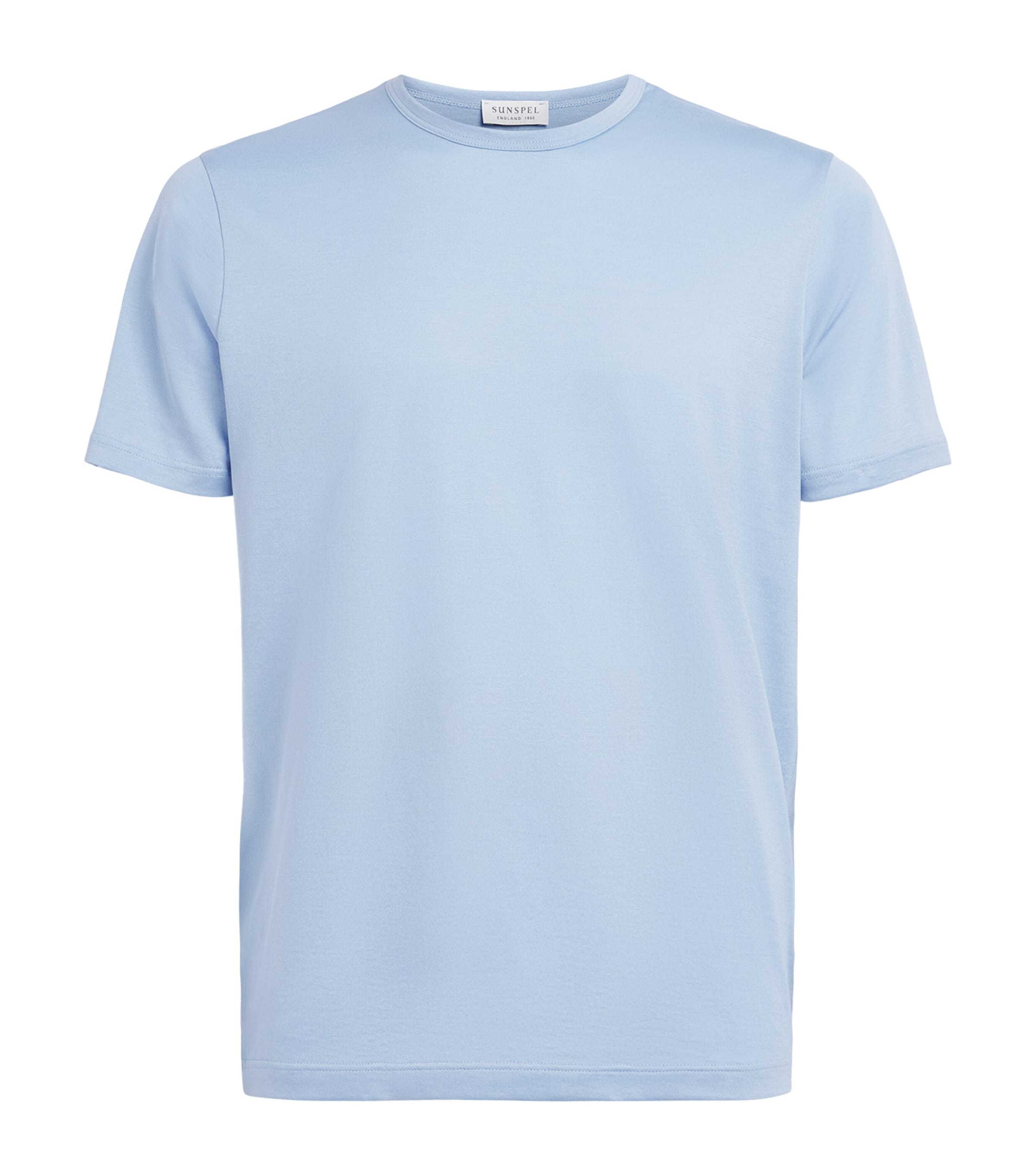 Sunspel Mens Supima Cotton Classic T-Shirt Buwv Sky Image 1