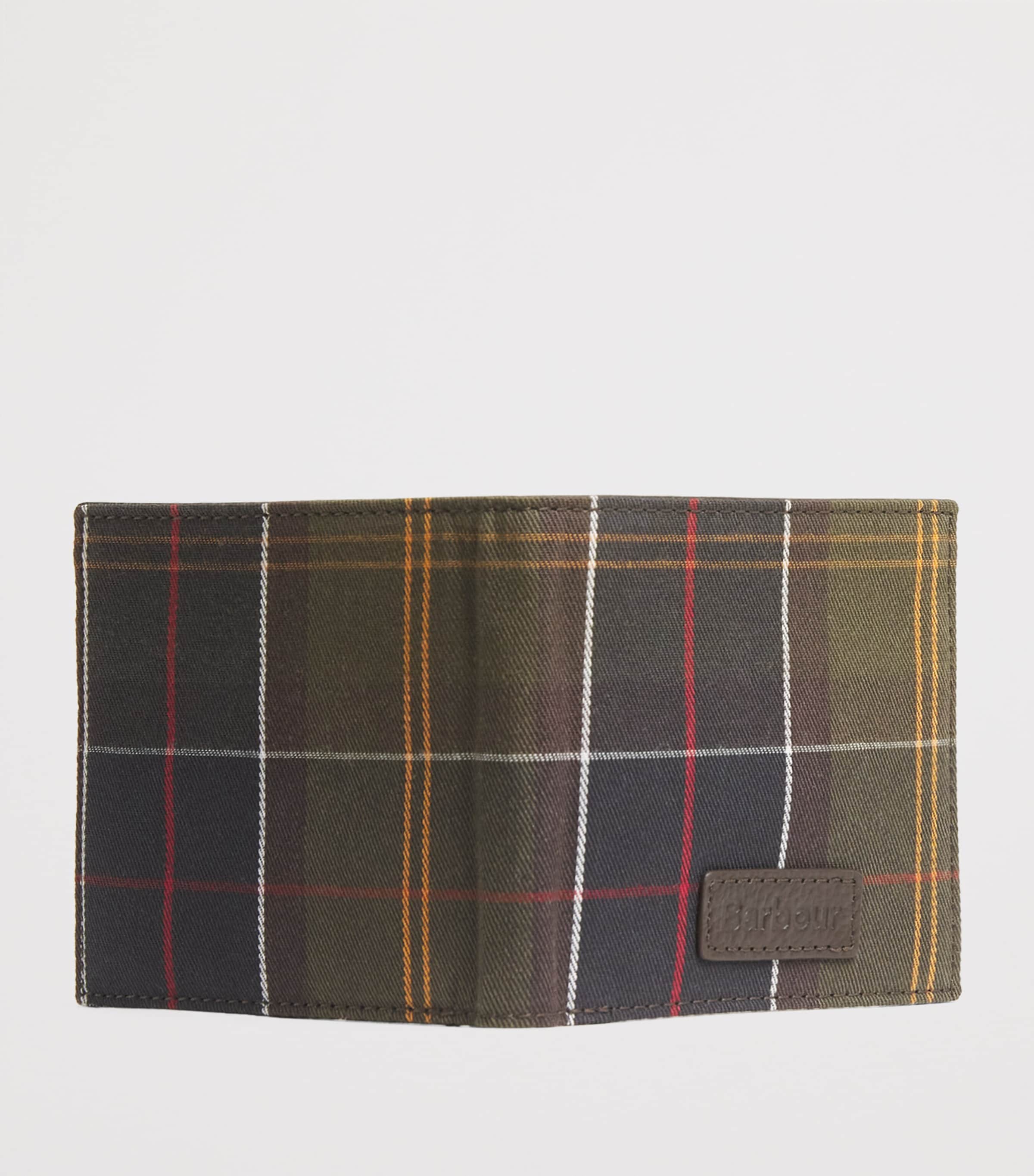 Cotton Leather-Detail Tartan Wallet CLASSIC TARTAN Image 3