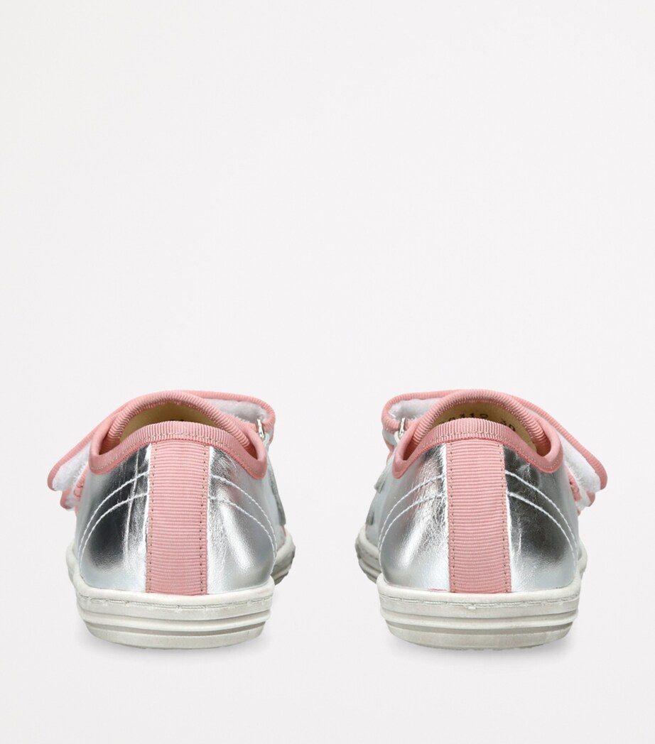 papouelli Leather Elfina Sneakers Silver Com Image 2