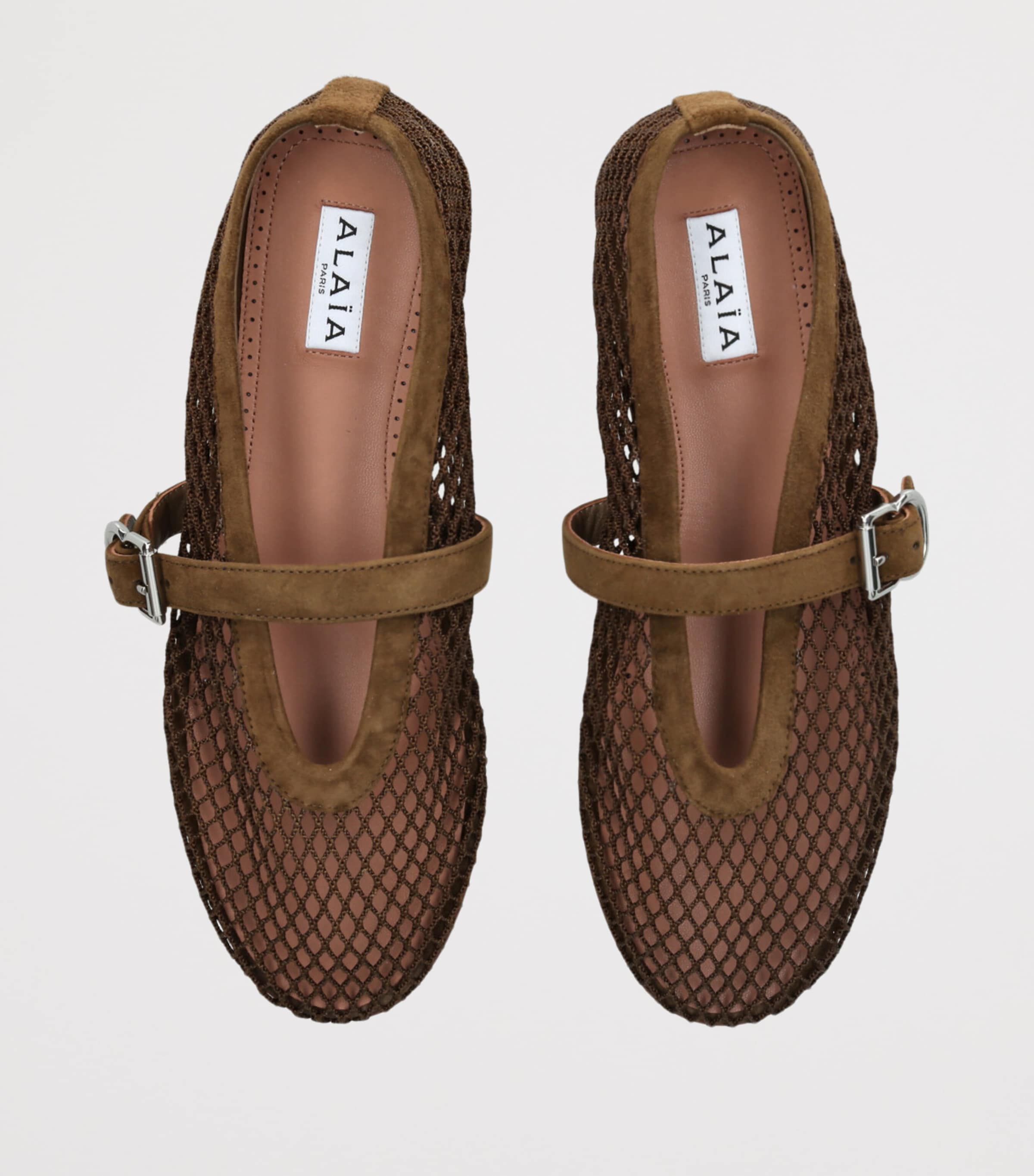 Alaïa Mesh Ballet Flats Khaki Image 4