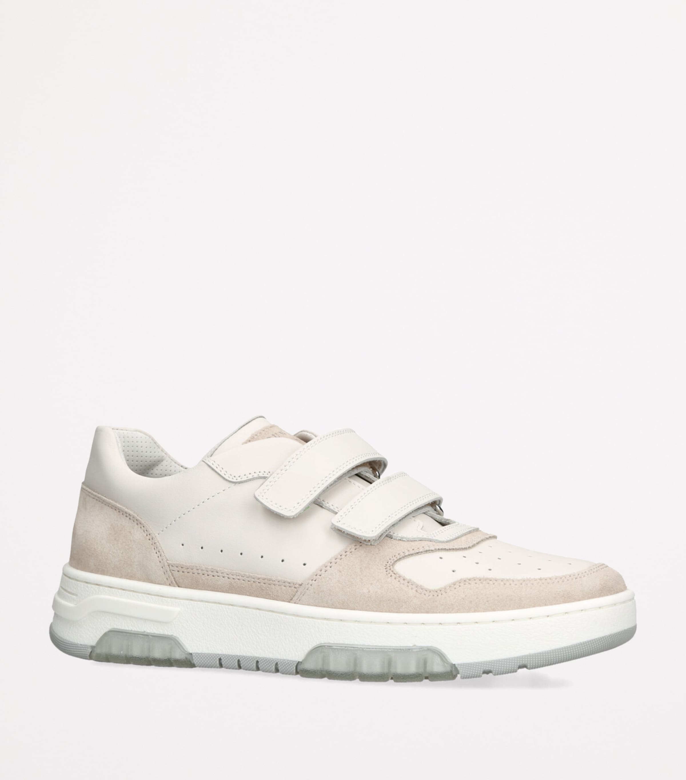 Brunello Cucinelli Kids Leather Suede-Trim Velcro Sneakers White/oth Image 3