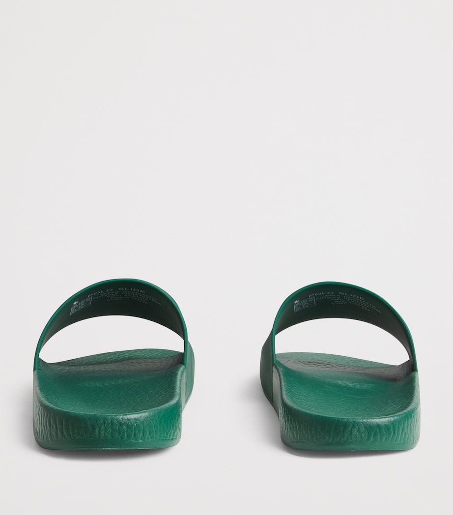 Polo Ralph Lauren Signature Polo Pony Slides Forest/deckwash Whit Image 5