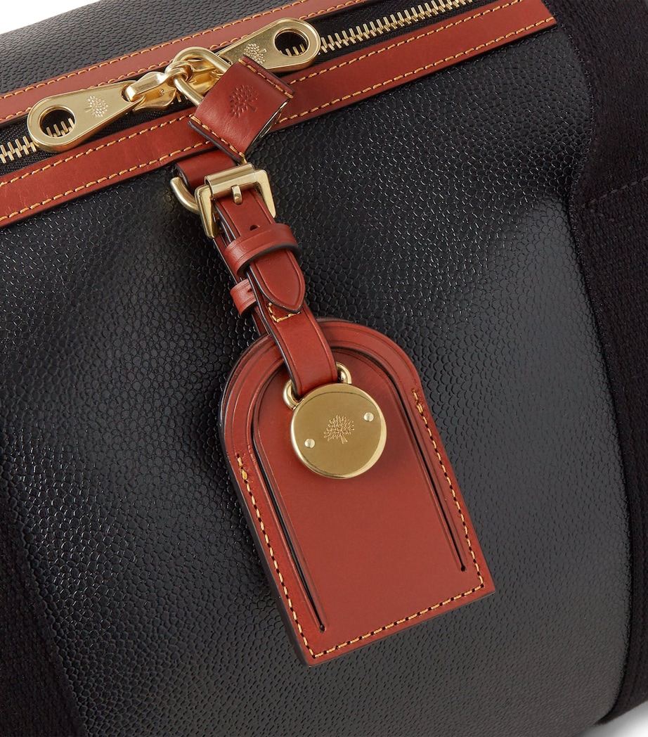 Medium Clipper Holdall BLACK-COGNAC Image 6