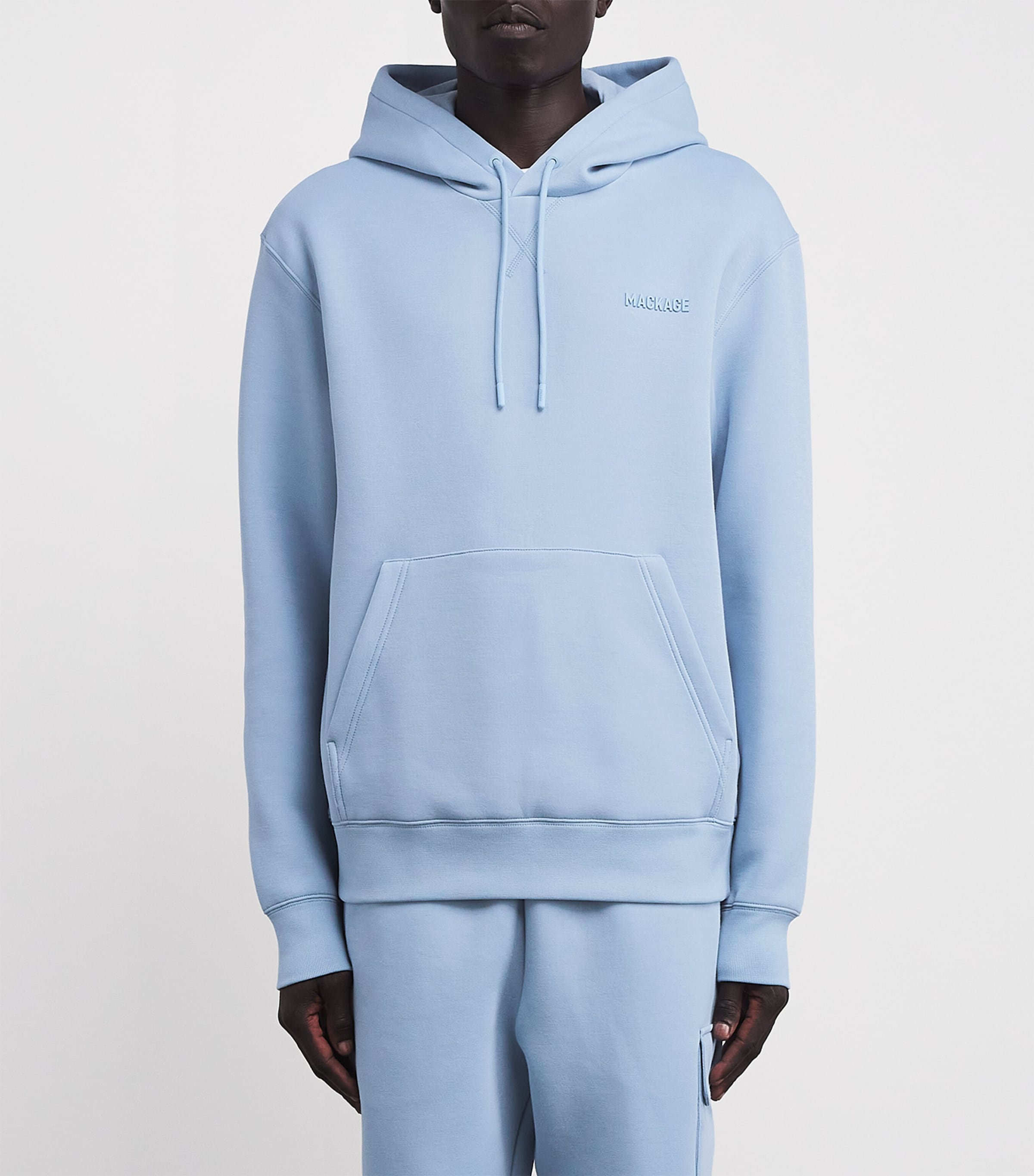 Cotton-Blend Krystian Hoodie FOG BLUE A Image 3