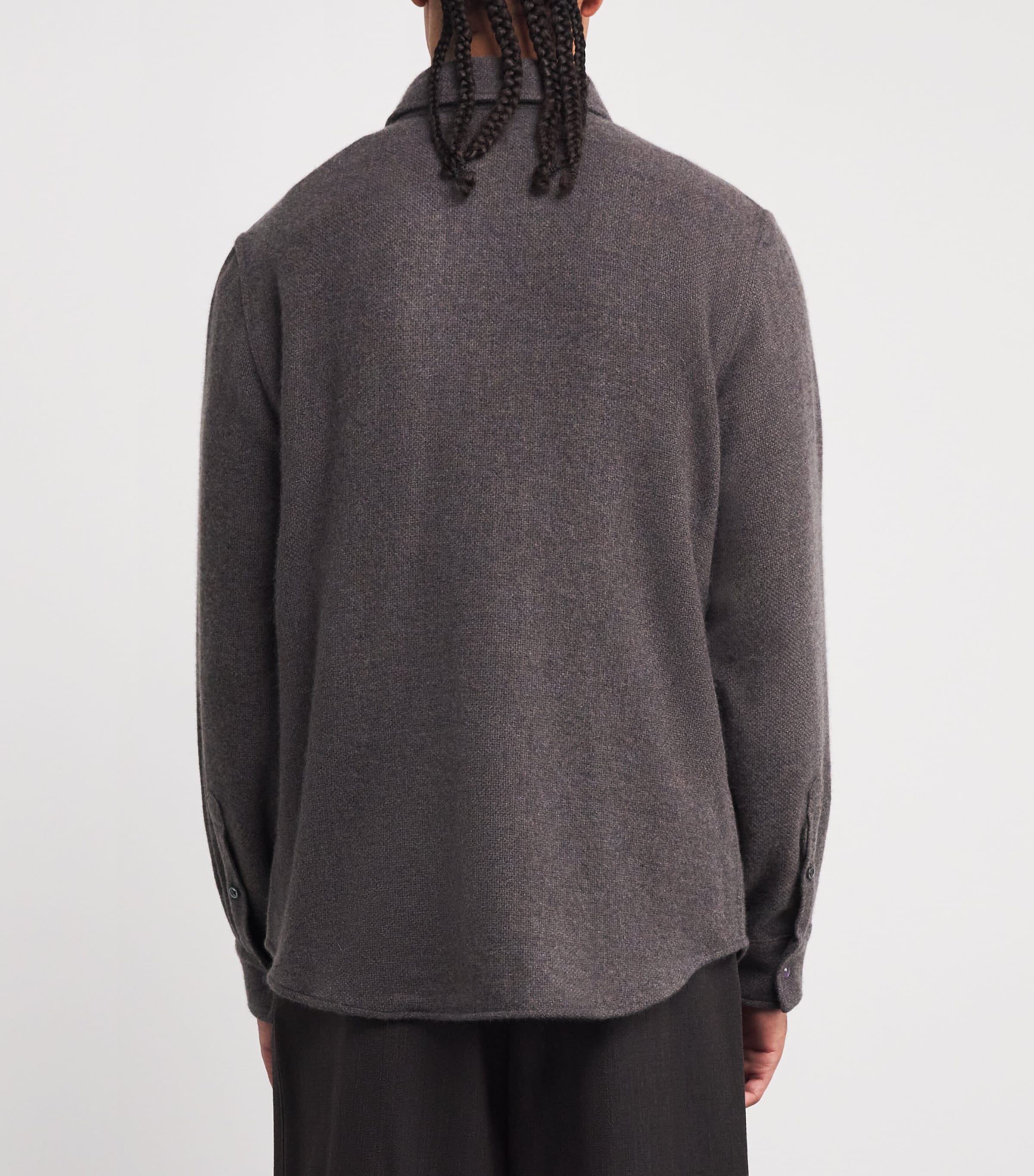 Cashmere Press-Stud Overshirt AMETHYST Image 4