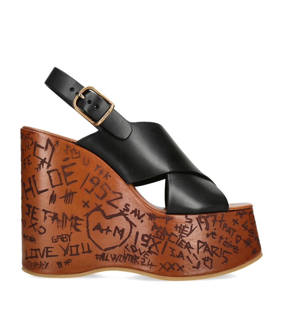 Maxime Wedge Sandals 135 BLACK Image 1