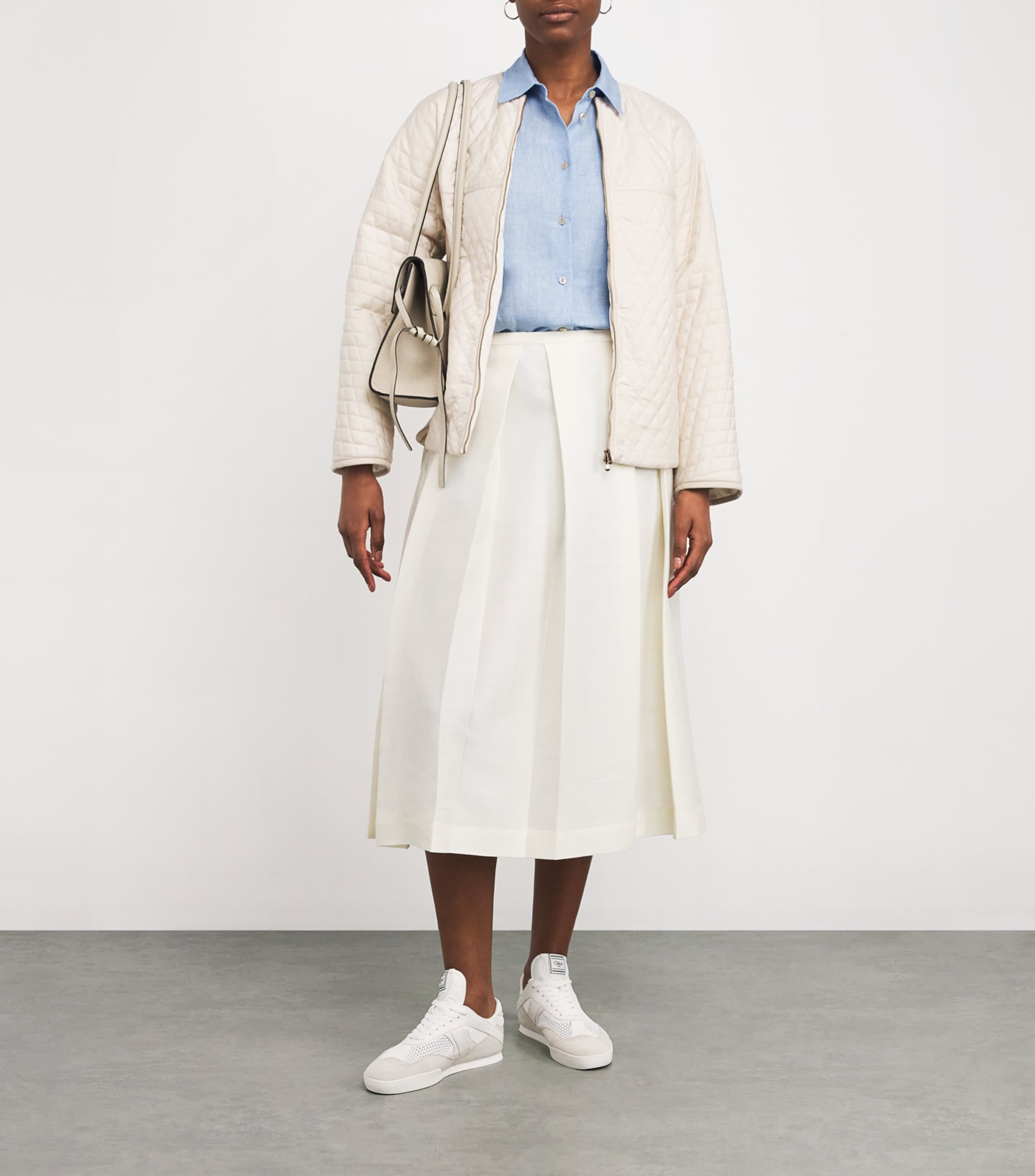 Linen Oversized Shirt A26 LIGHT WATER Image 2