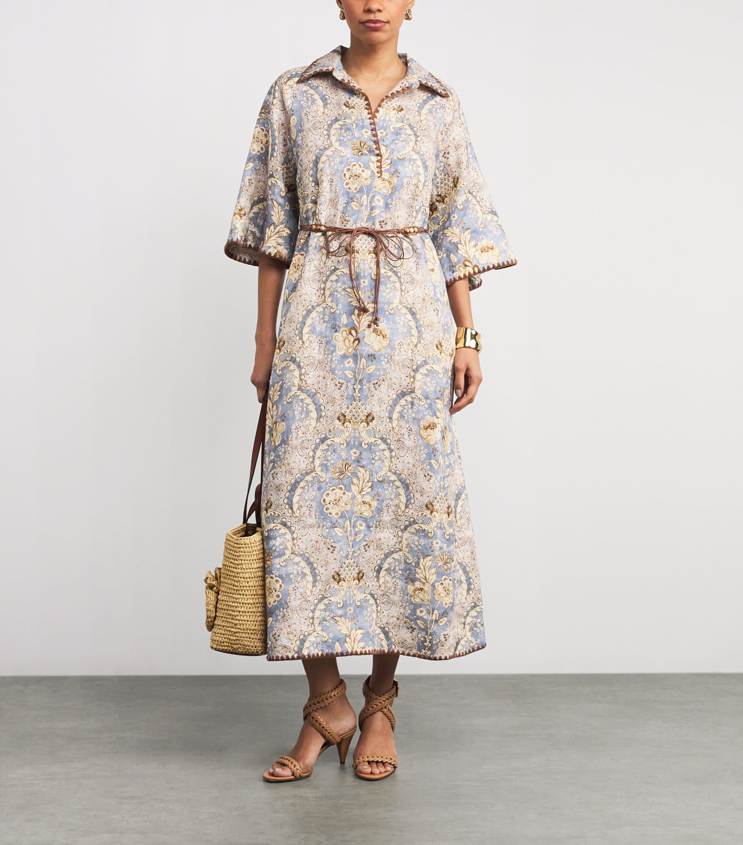 Linen Daylight Tunic Midi Dress DAMASK DENIMDMDM Image 2