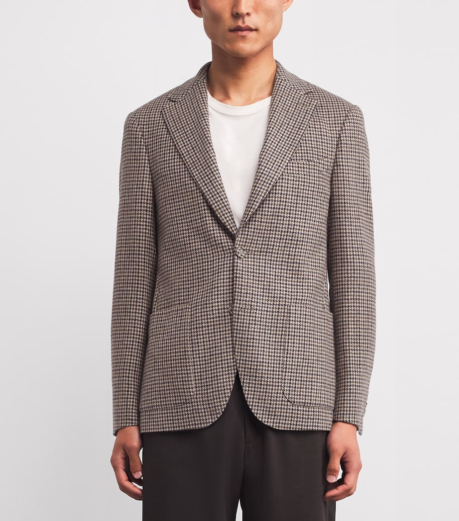 Wool-Blend Houndstooth Blazer ICDCOFF/BEIG/DKNAVY Image 3