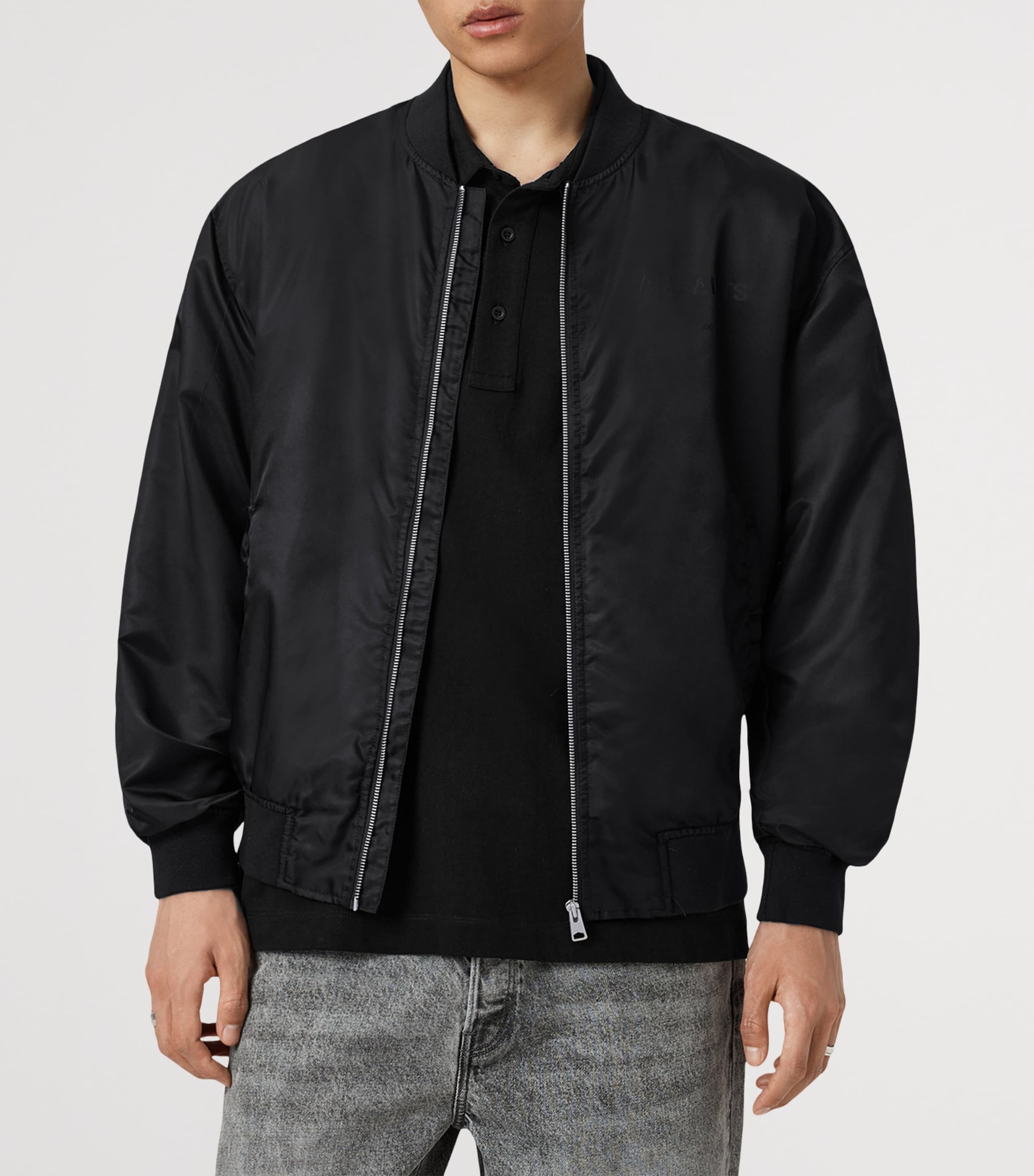 Logo Bomber Jacket BLACK Image 4
