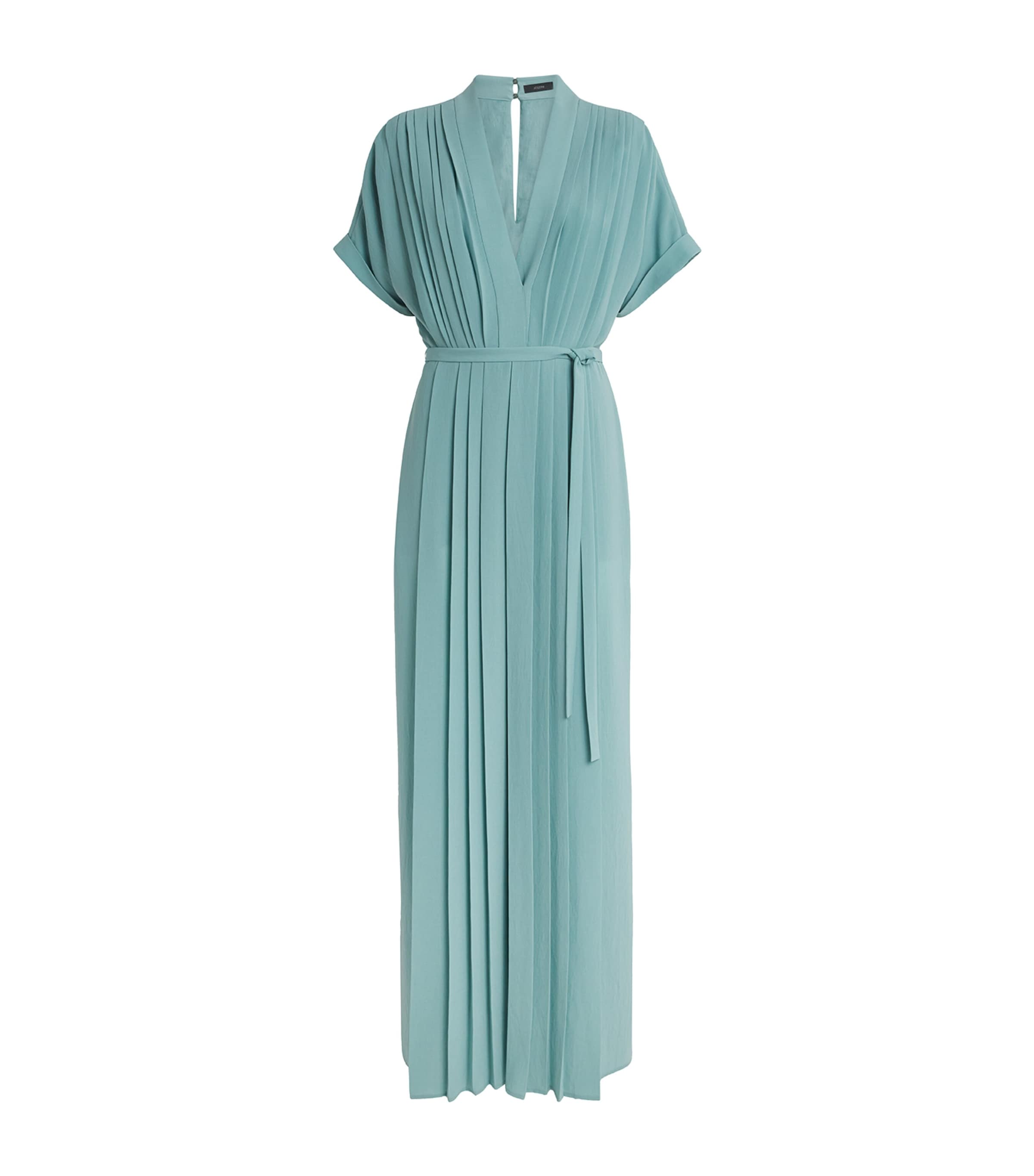 Joseph Sofia Airy Plissé Jumpsuit In Blue