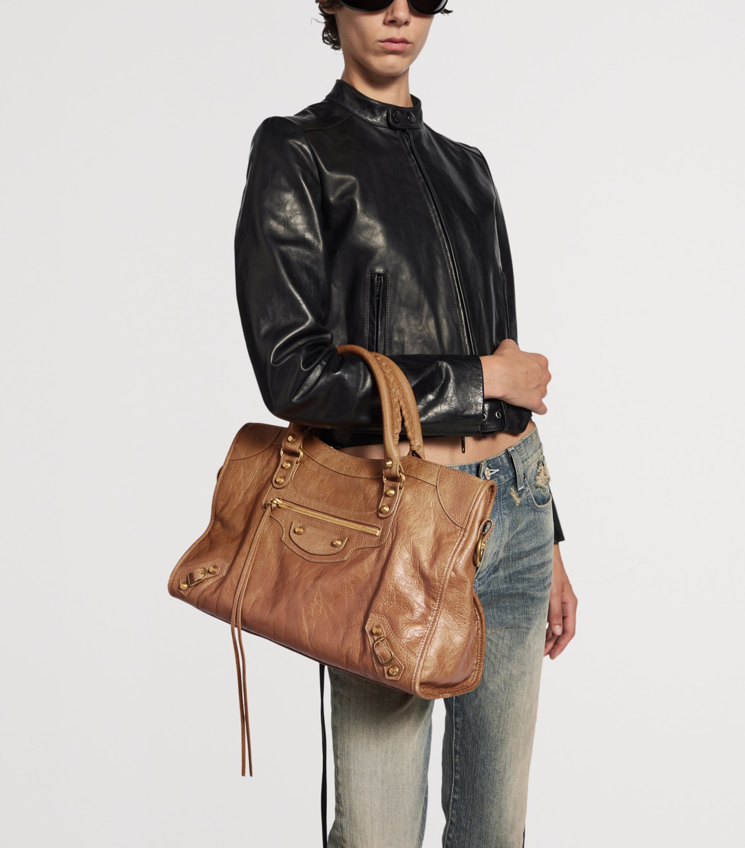 Balenciaga Medium Leather Le City Top-Handle Bag Image 2