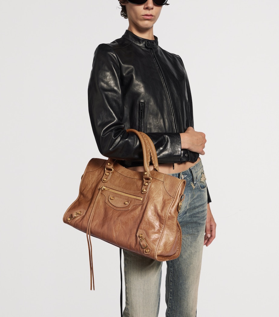 Balenciaga Medium Leather Le City Top-Handle Bag Image 2
