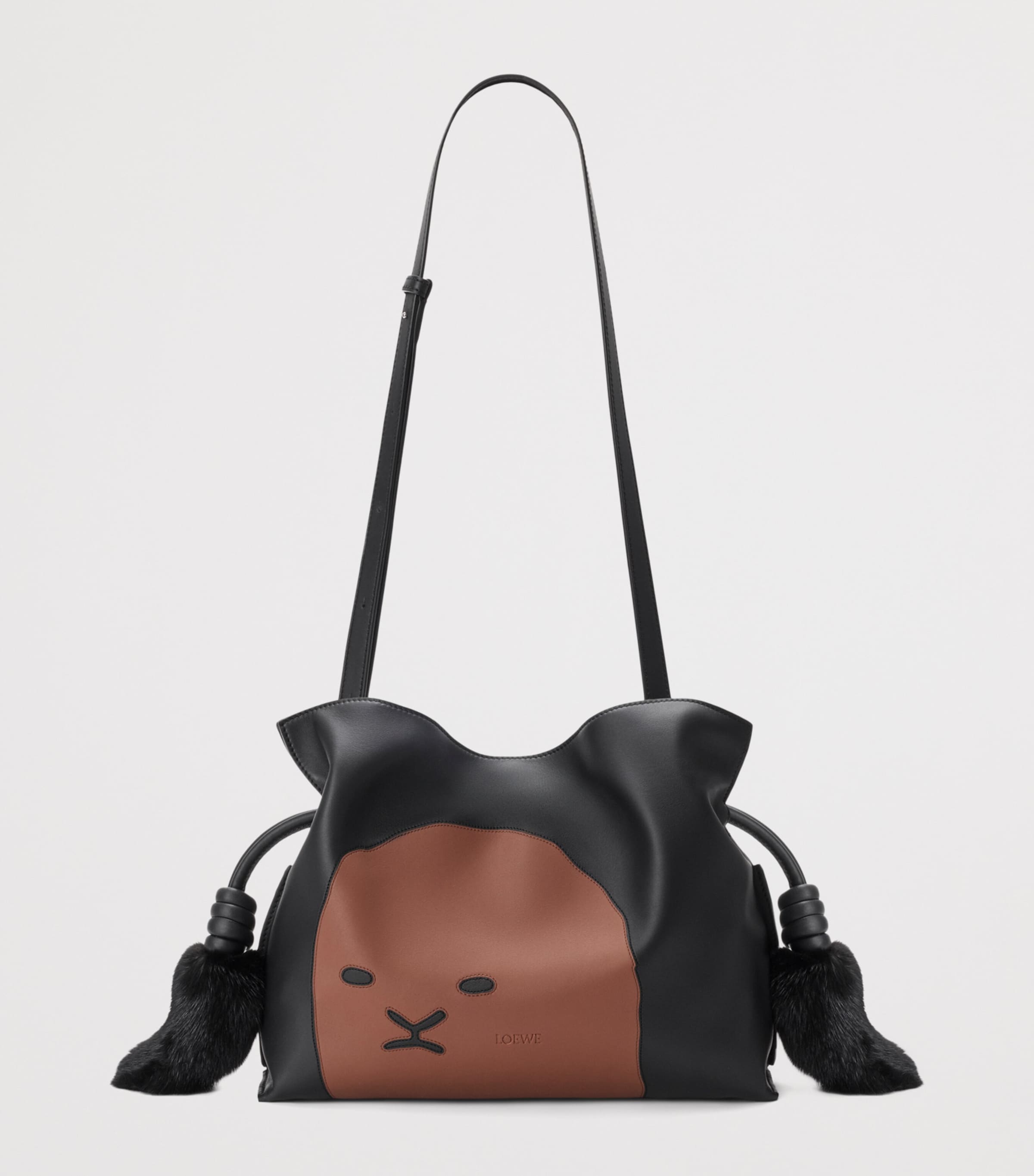 LOEWE Medium Lion Intarsio Flamenco Clutch Bag Black/pecan Image 5