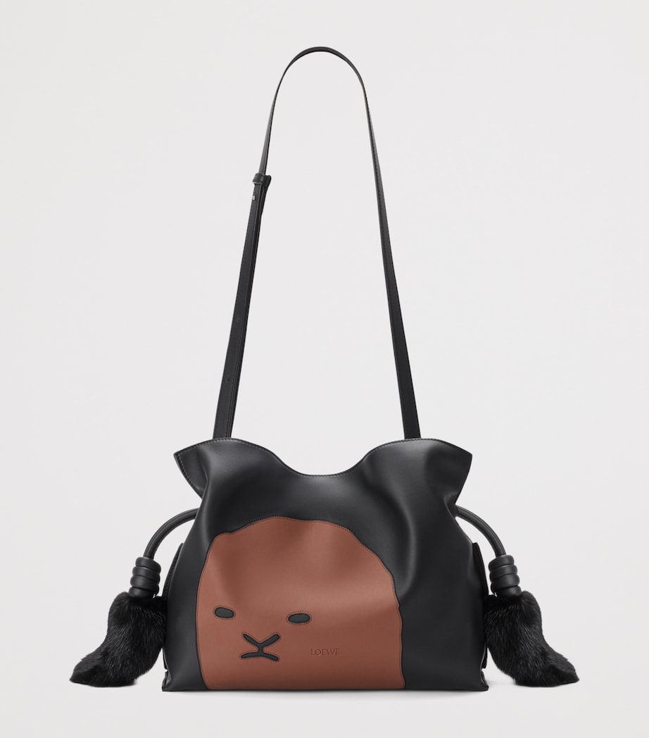 LOEWE Medium Lion Intarsio Flamenco Clutch Bag Black/pecan Image 5