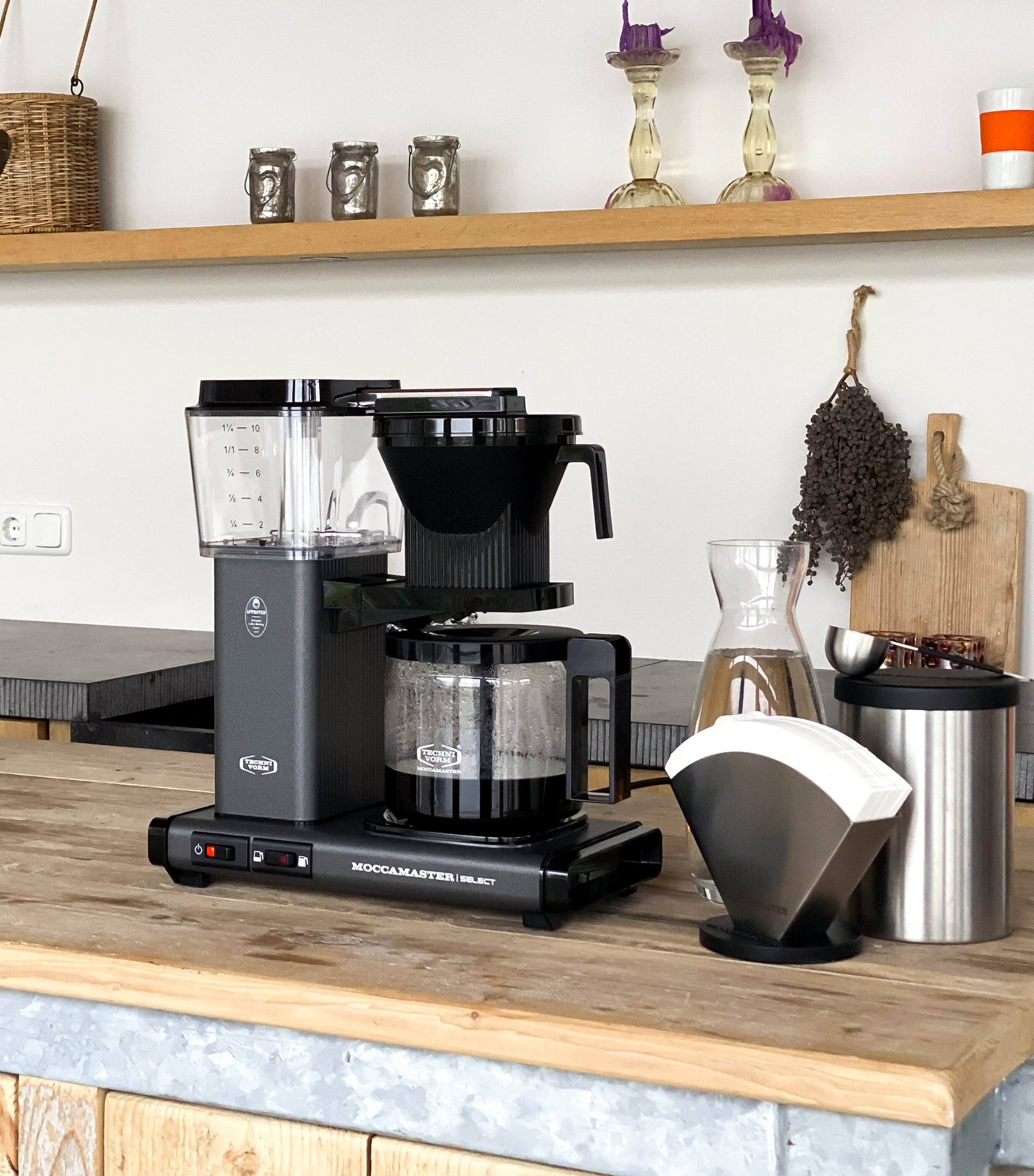 Moccamaster KBG Select Filter Coffee Machine Stone Grey Image 2