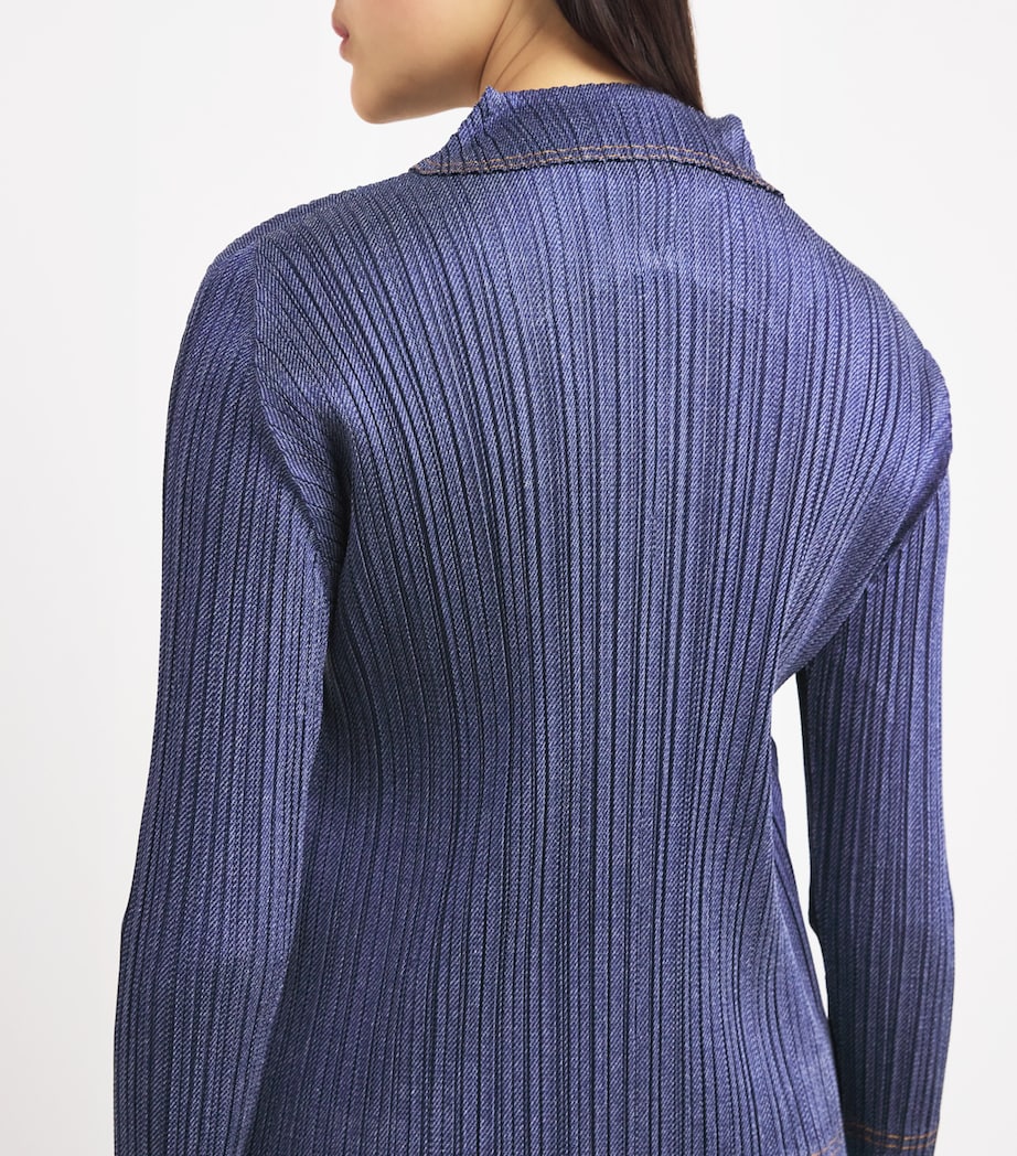 Pleated Cotton Denim Shirt 72 Image 6