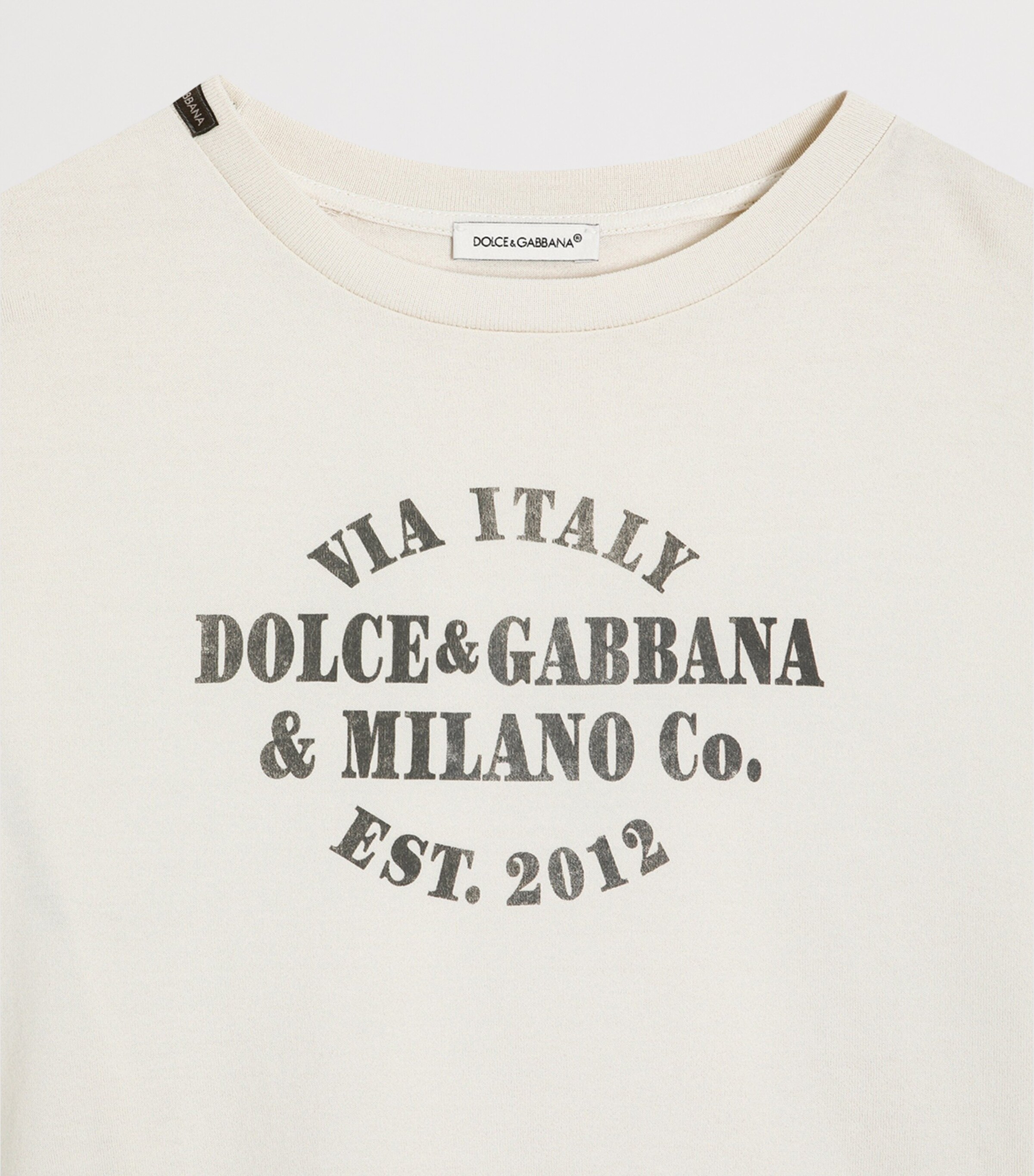 Dolce&Gabbana Kids Multi Cotton Stamp Logo T-Shirt (8-12+ Years