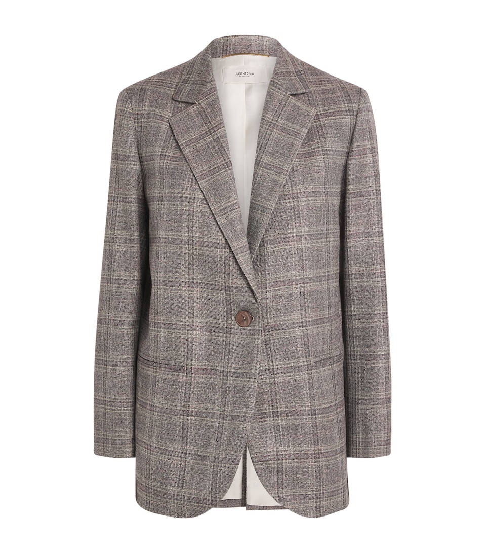 Wool-Blend Single-Breasted Blazer