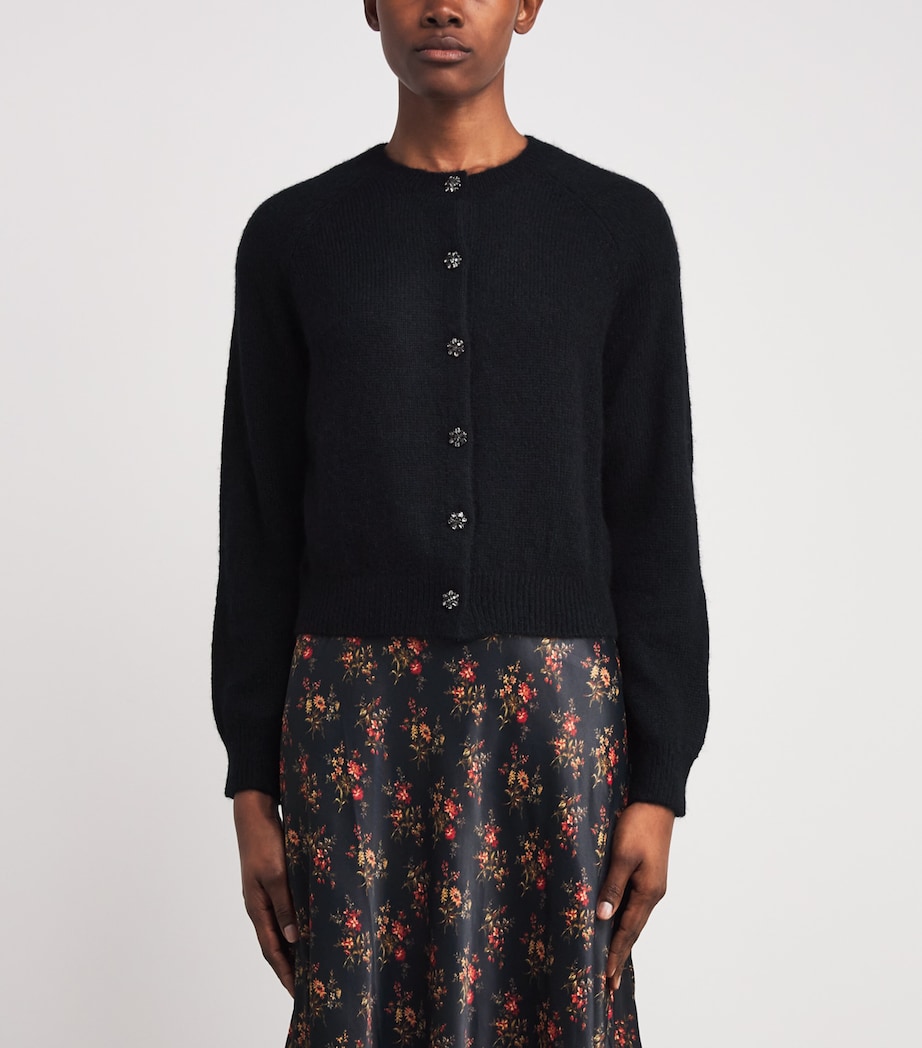 Crystal-Button Petra Cardigan BLACK Image 3